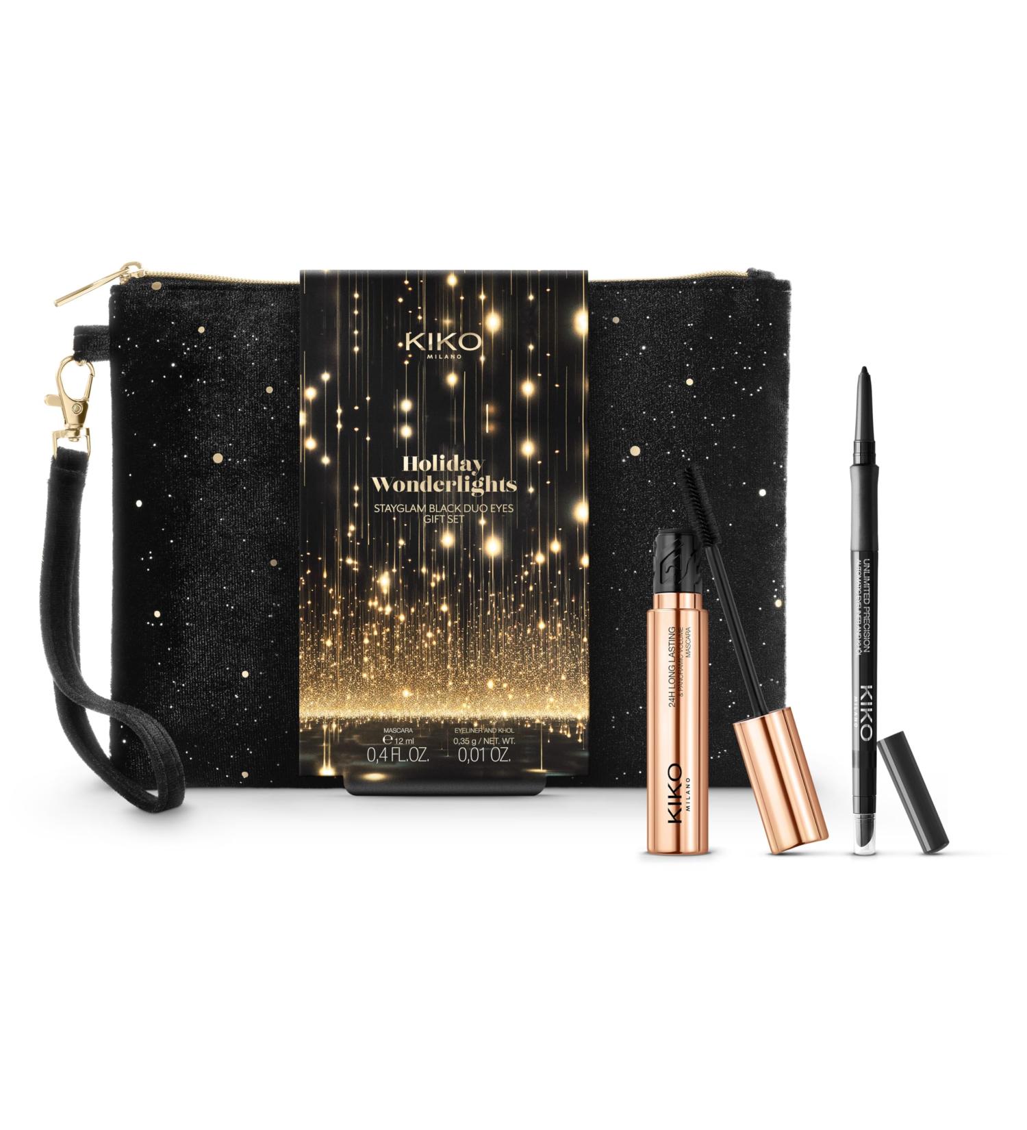 KIKO Milano Holiday Wonderlights Stayglam Black Duo Eyes Gift Set Eyes Gift Set: Volumizing Effect Mascara and Eye Pencil - Buy Online on GoSupps.com