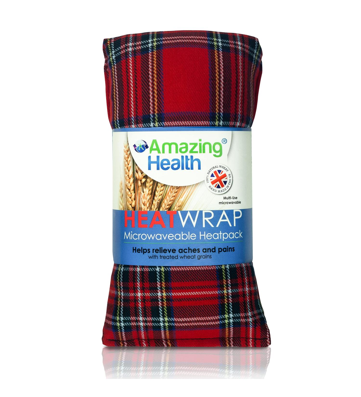 Amazing Health Wheat Bags Microwavable Hot and Cold Pack for Men and Women - Microwave Heat Pad with Natural Wheat Heat Pack Cotton Tartan Microwave Wheat Bag 42cm Long for Aches and Discomfort Red Tartan 42 cm (Pack of 1) - Buy Online on GoSupps.com
