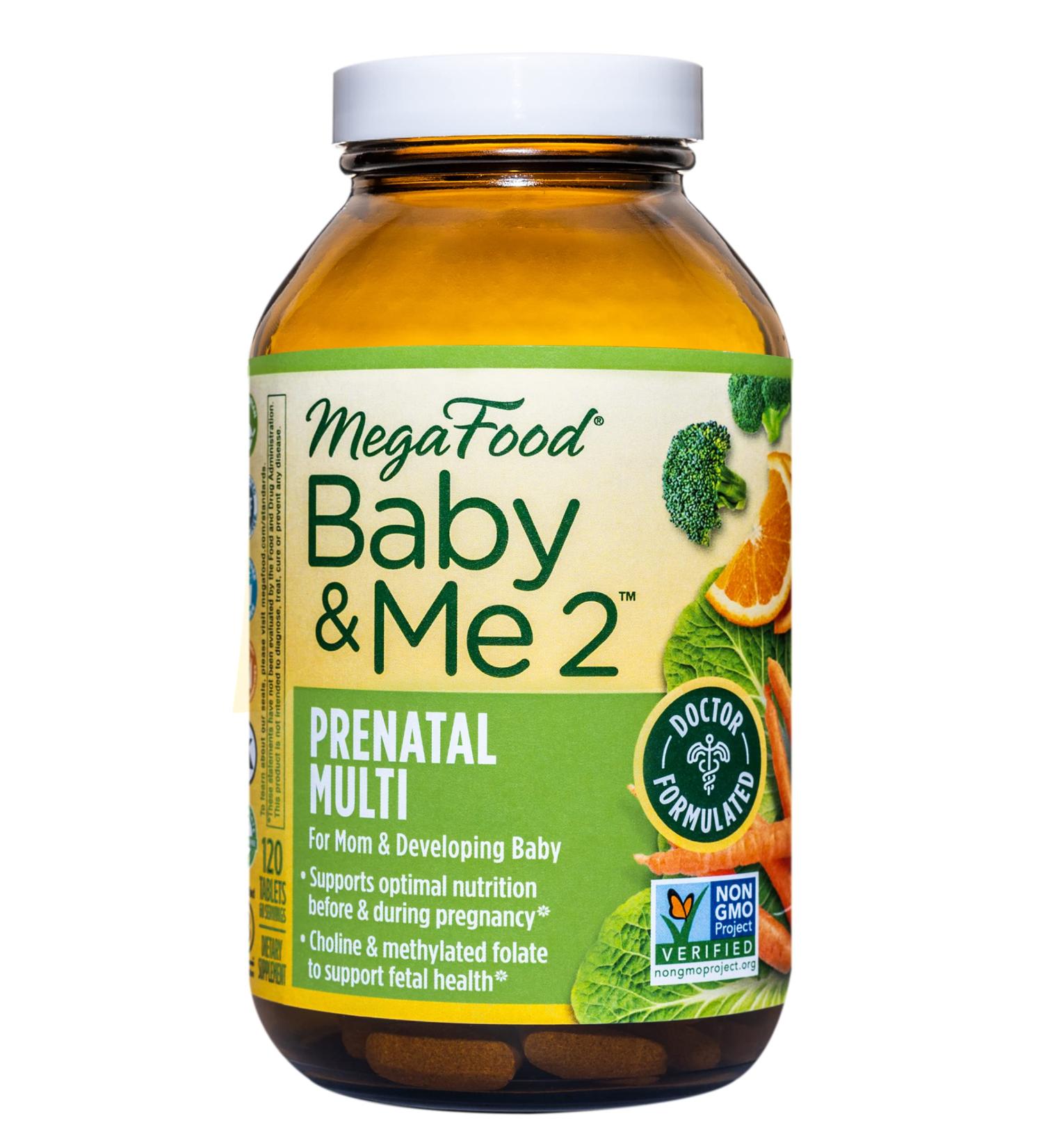 Buy MegaFood Baby & Me 2 - 120 Tablets for Optimal Prenatal & Postnatal Nutrition - Buy Online on GoSupps.com