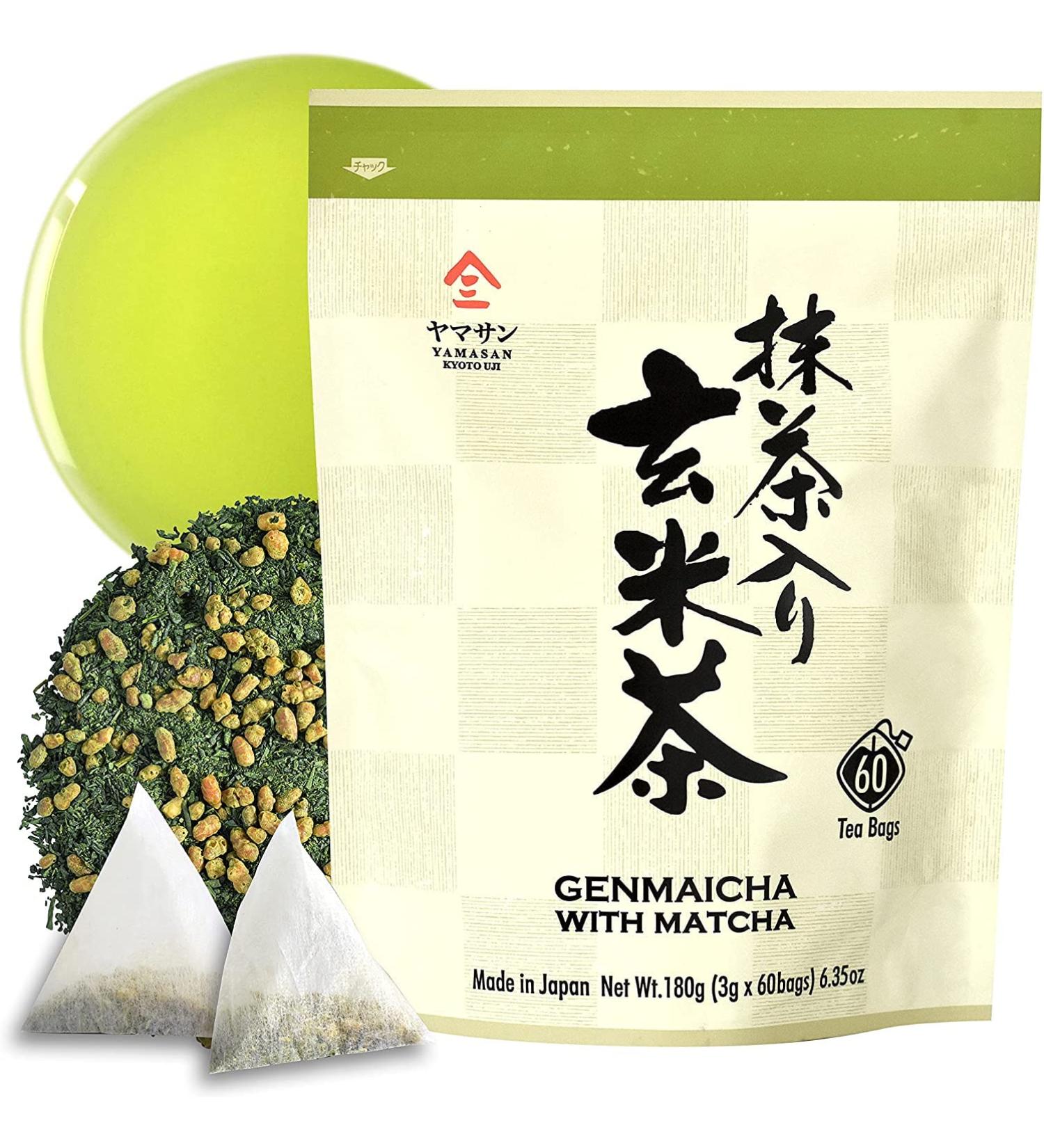 Buy Genmaicha Green Tea with Roasted Brown Rice - Low Caffeine Japanese Tea 60 Tea Bags | YAMASAN - International Shipping Available - Buy Online on GoSupps.com