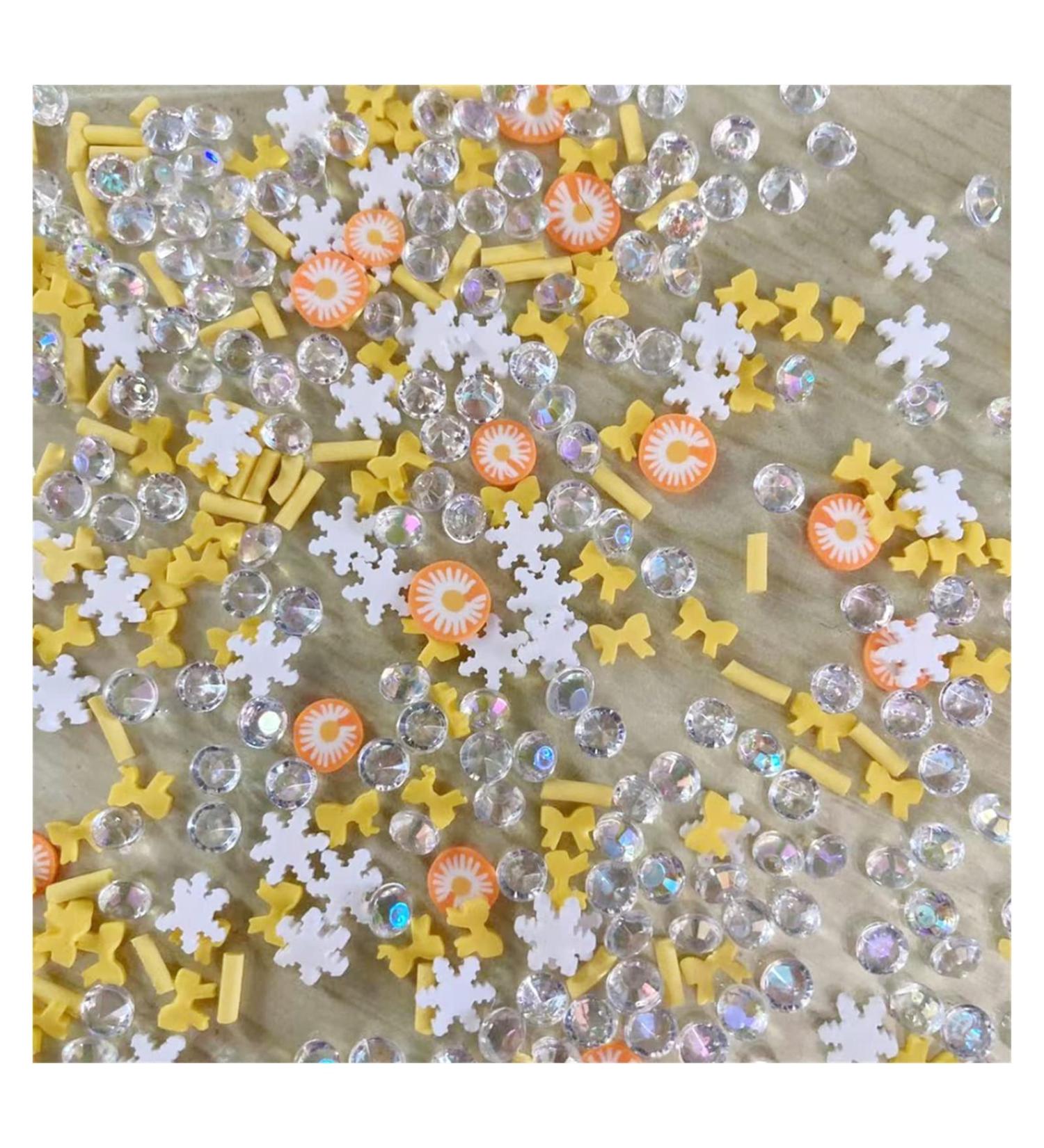 RT 100g Mixed Polymer Rhinestone Flower Clay Slices Sprinkles for DIY Craft Slime Filling Phone Nail Art Decorations Accessories Y425 (Color : Flower) - Buy Online on GoSupps.com