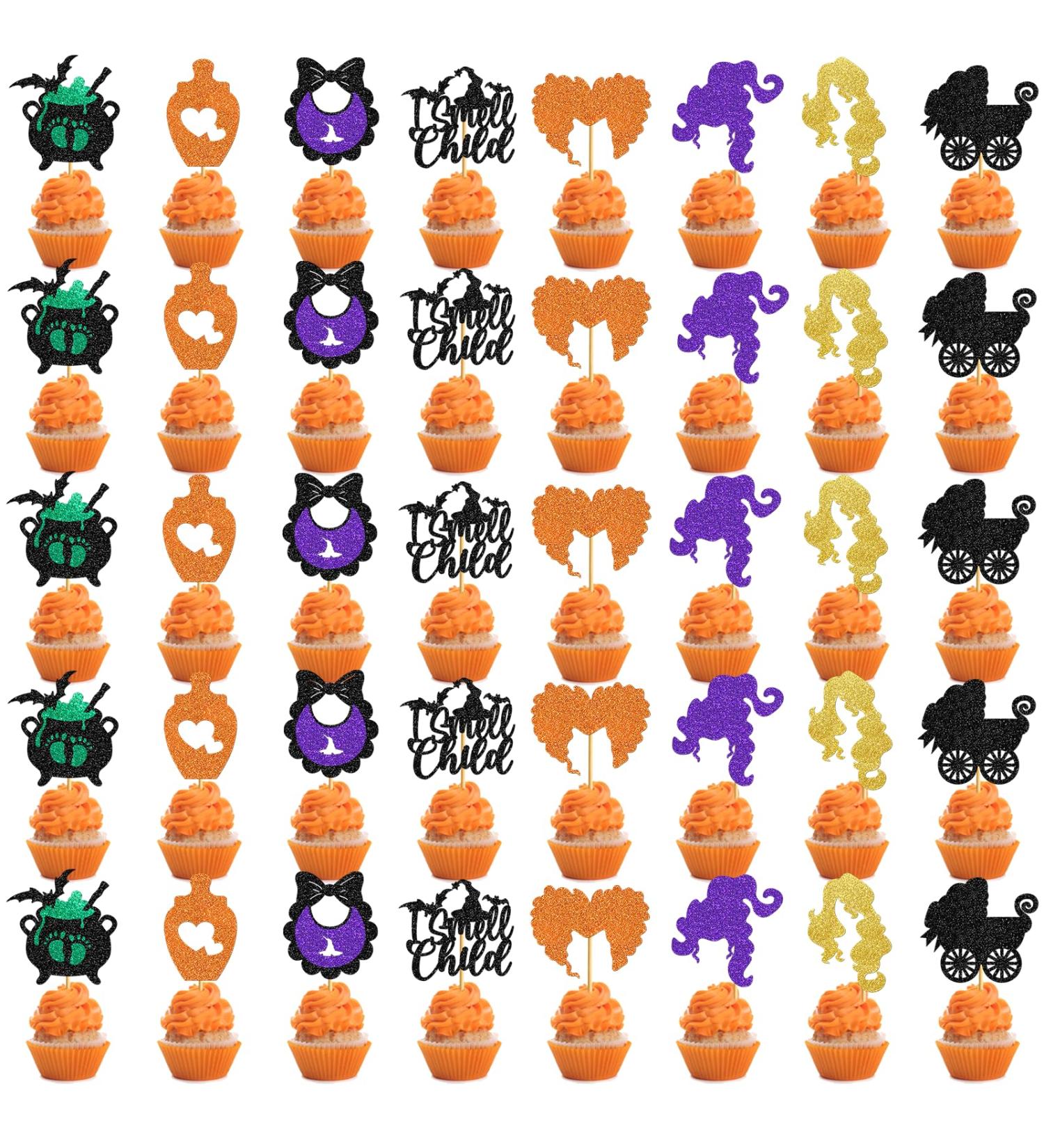40Pcs Hocus Pocus Cupcake Toppers Hocus Pocus Party Decorations Hocus Pocus Decorations Halloween Hocus Pocus Baby Shower Decorations Gender Reveal Decorations Hocus Pocus Party Supplies - Buy Online on GoSupps.com