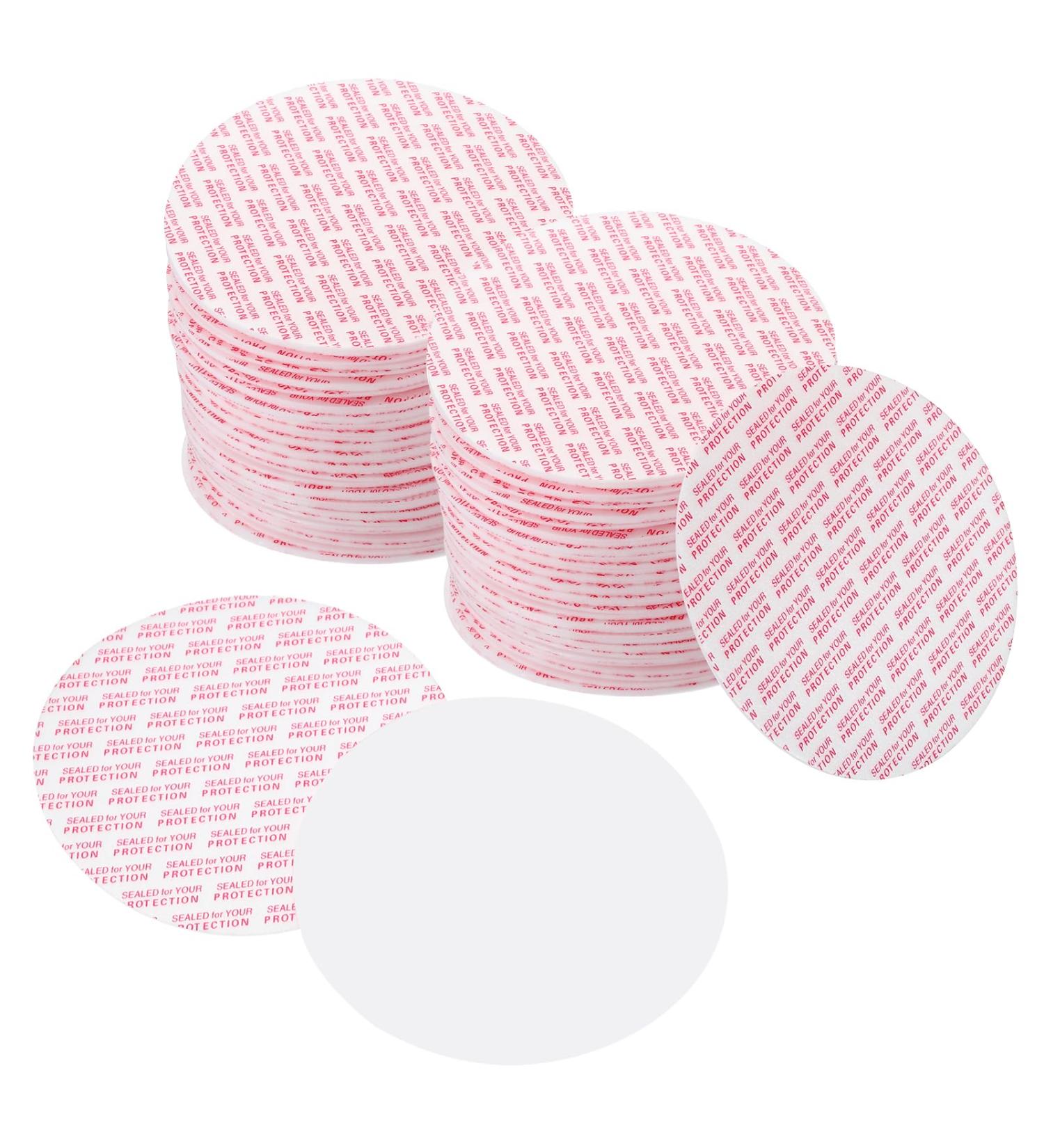 PATIKIL 80mm/3.12inch Foam Lid Liner 100Pcs PS Foam Resistant Tamper Pressure Sensitive Seal for Bottle Cap Liners Seals White Red - Buy Online on GoSupps.com