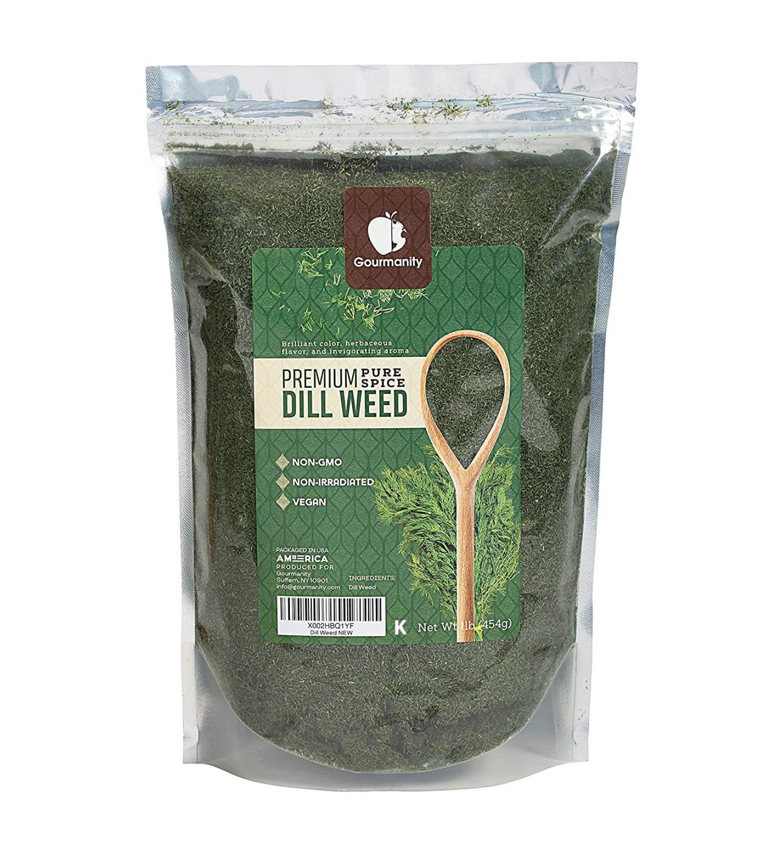 Gourmanity 1lb Dill Weed: Bulk Dried Seasoning - Kosher, Non-GMO, Non-Irradiated - Buy Online on GoSupps.com