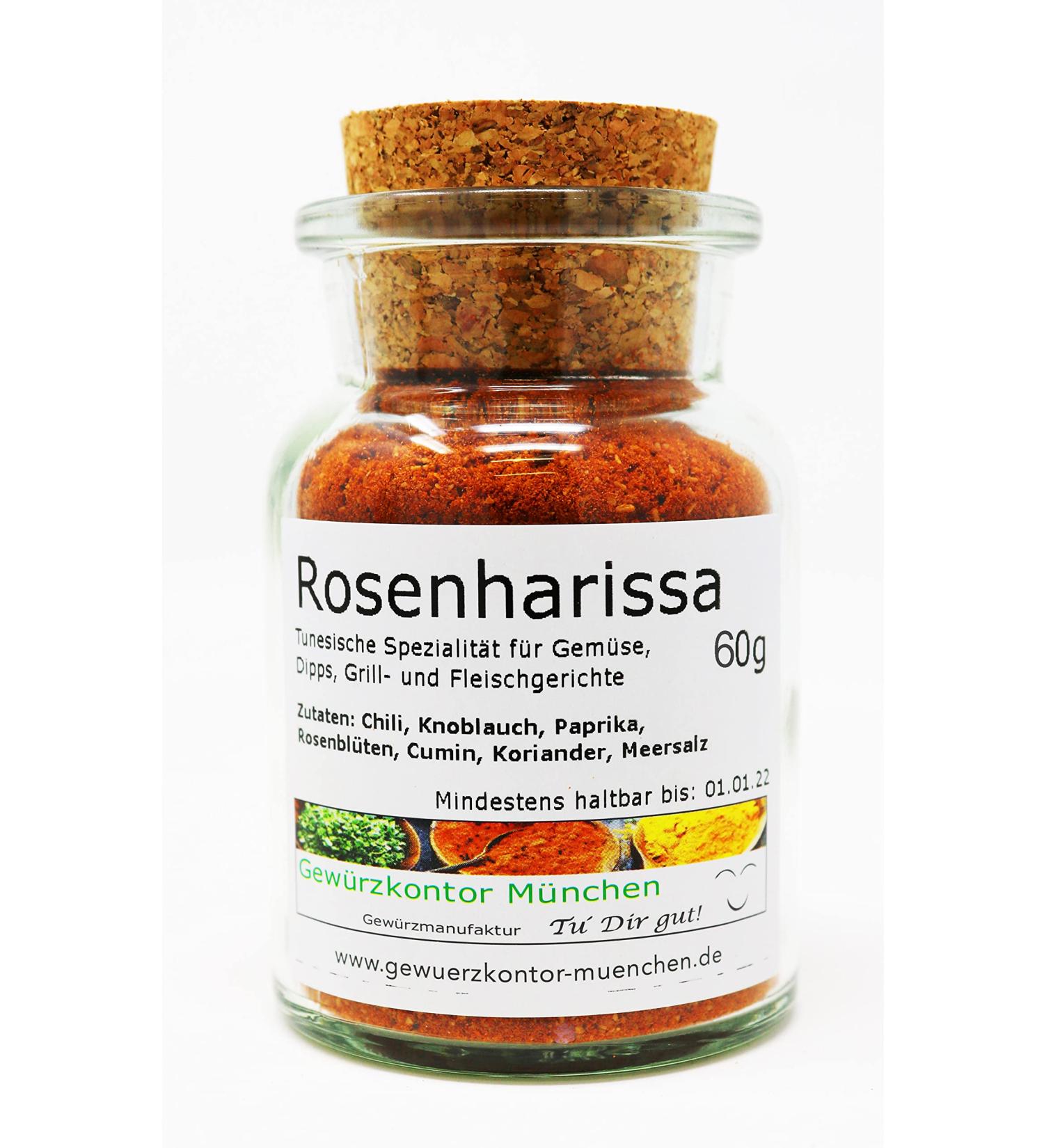 Rose Harissa Rose Harissa 60g in a glass jar Gew rzkontor Munich