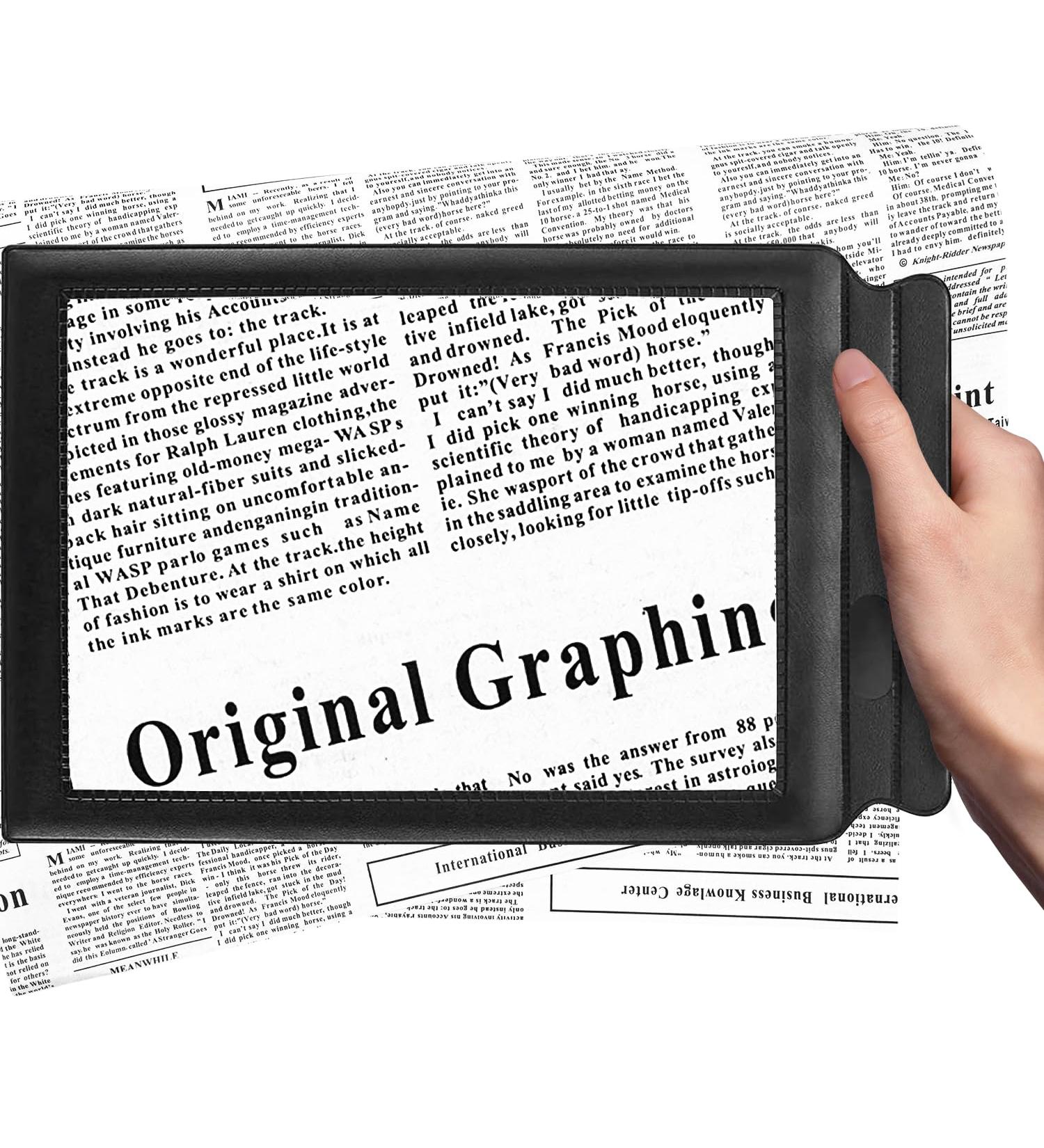 3X A4 Paper Size Ultra Thin Full Page Magnifier - Portable HD Elderly Low Vision Reading Aid - Buy Online on GoSupps.com