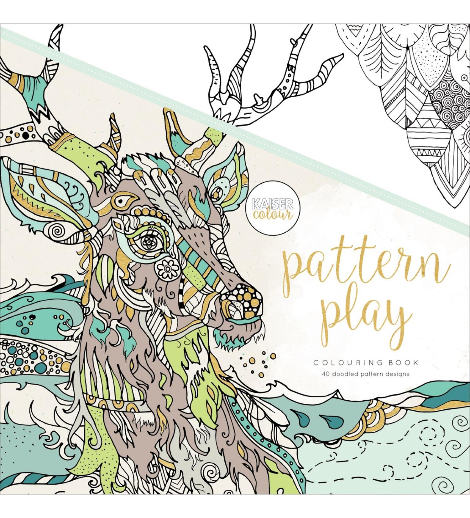 Kaisercraft Pattern Play KaiserColour Perfect Bound Coloring Book, 9.75" x 9.75"