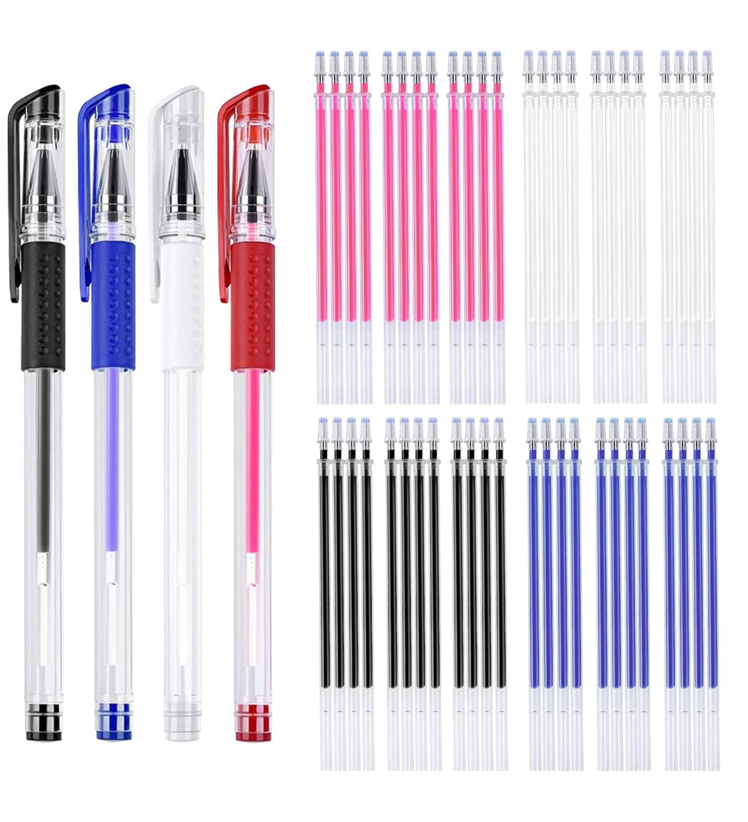 8 Heat Erasable Fabric Marking Pens with 52 Refills - Fabric Markers for Quilting, Sewing, and DIY Dressmaking - Tailors Chalk Set (60) - Buy Online on GoSupps.com