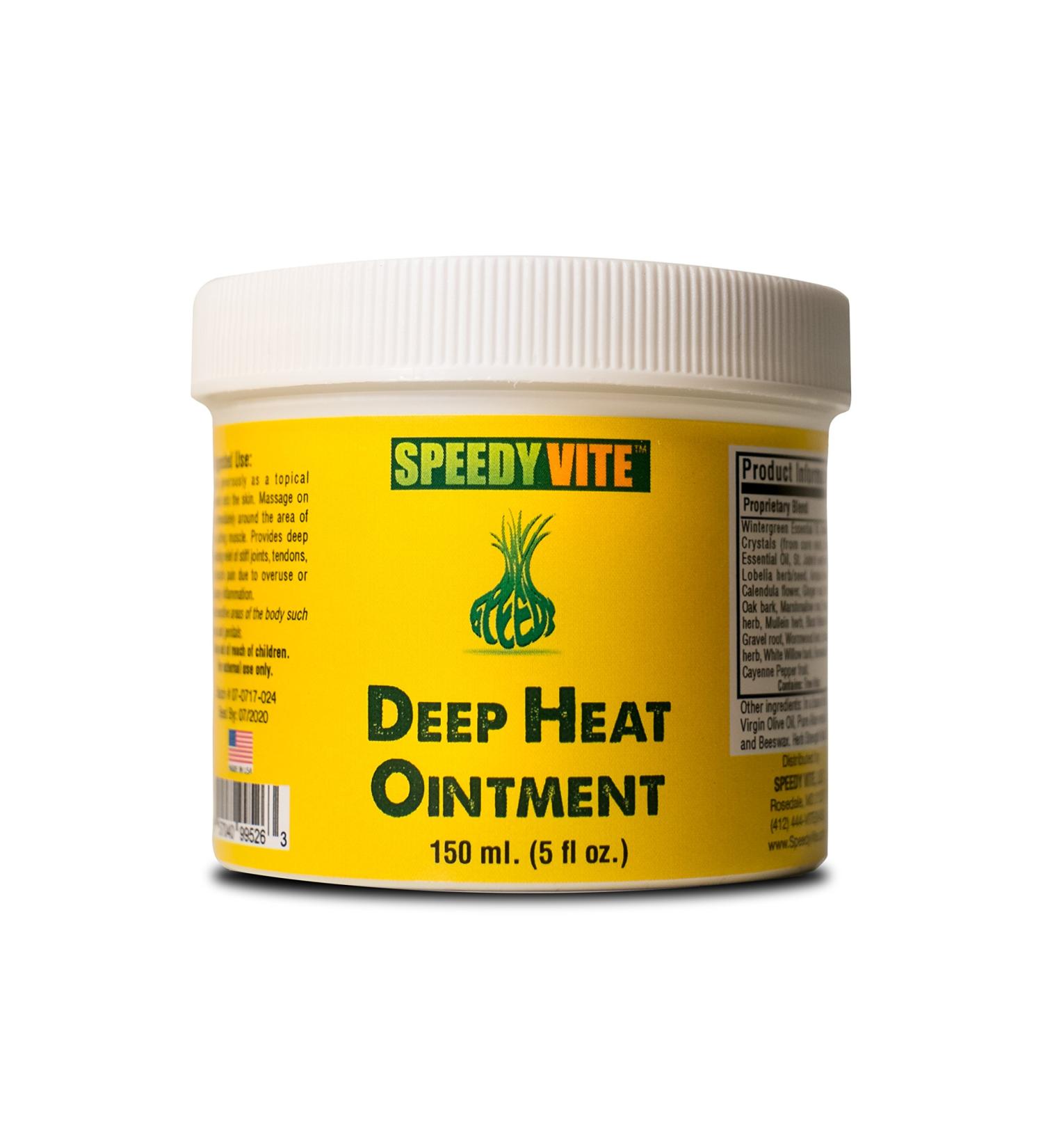 Deep Heat Ointment SpeedyVite 5oz Cayenne Arnica Menthol Ginger Root St Johns Wort - Buy Online on GoSupps.com