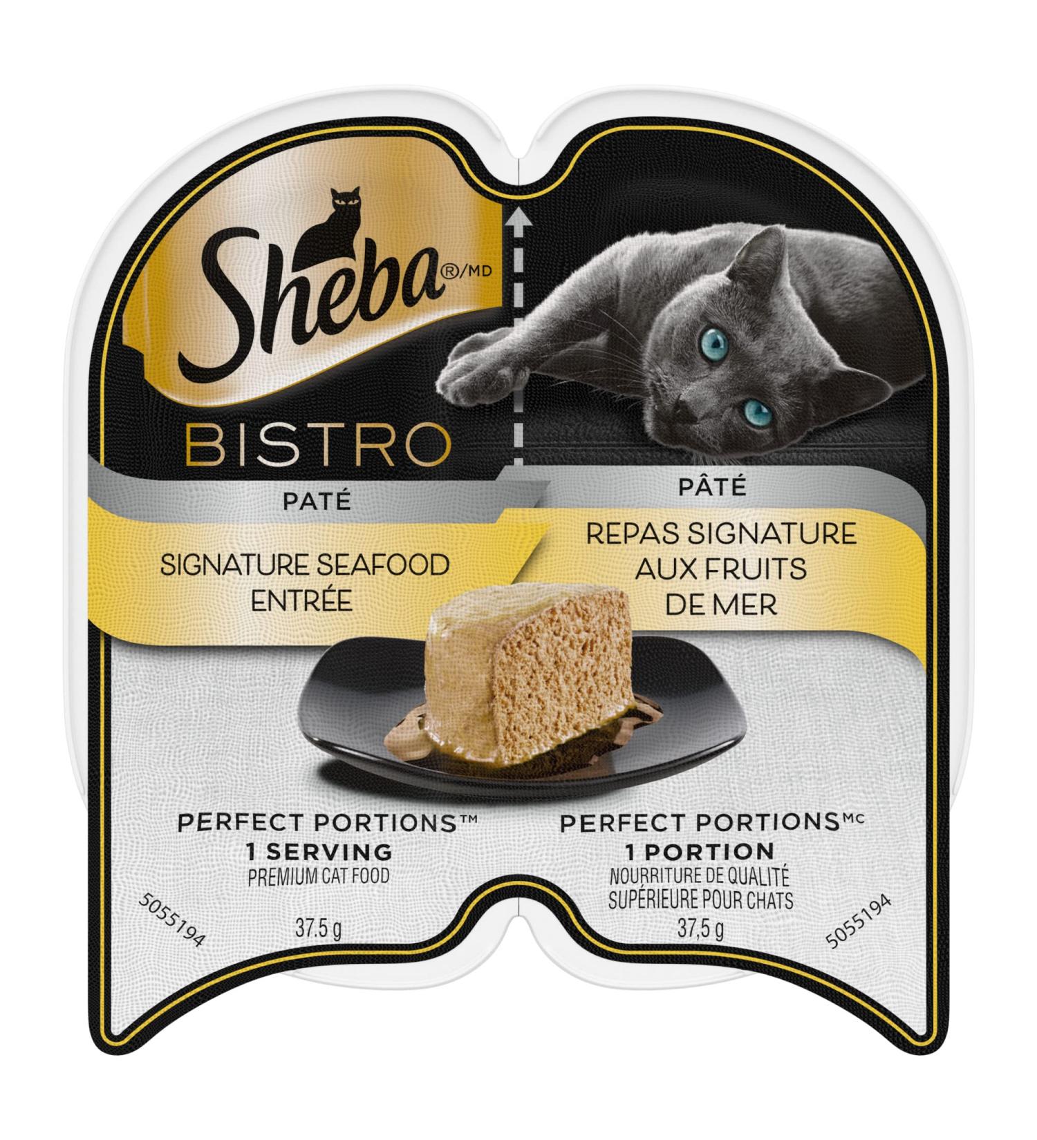 SHEBA Bistro Perfect PORTIONS Cat Food Wet Adult Pat Signature Seafood Entr e 75g Tray (24 Pack) Pat Signature Seafood Entr e 75 g (Pack of 24) - Buy Online on GoSupps.com