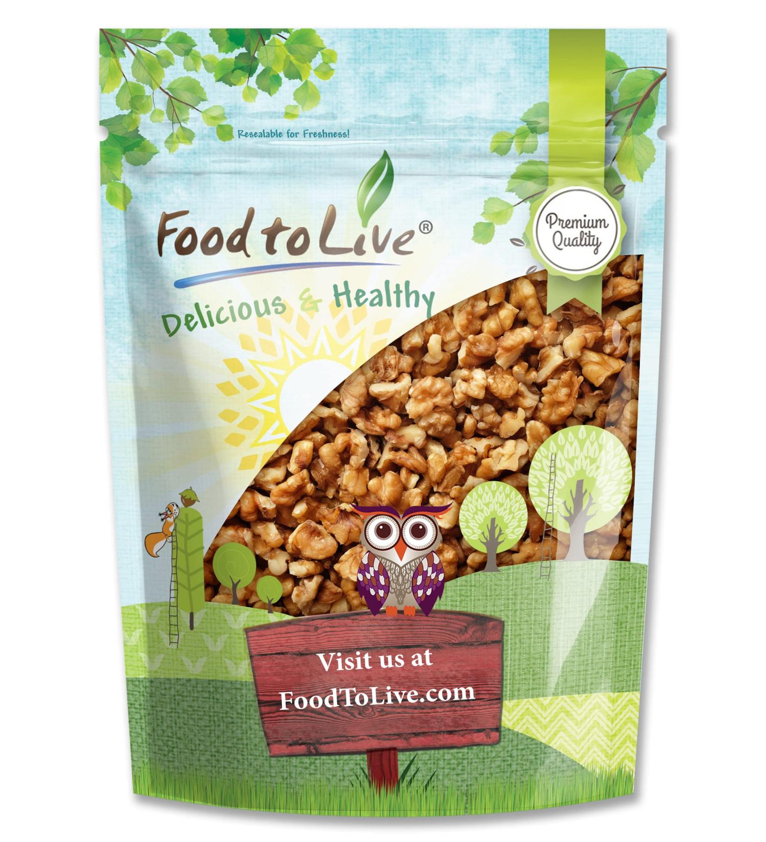 Premium California Walnut Pieces 4 lbs - Non-GMO, Raw, Unsalted, Vegan | Bulk Keto Snack with Protein & Iron - Perfect for Salads, Desserts, Ice Cream - Made in USA - Buy Online on GoSupps.com