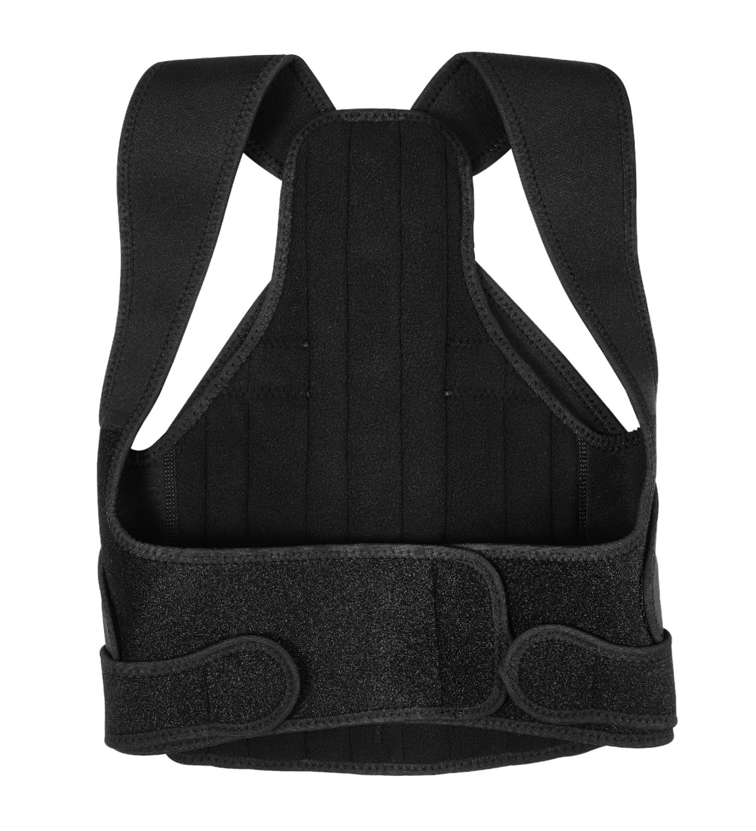 BESPORTBLE Posture Corrector Belt Back Brace Support - Adjustable Neoprene Back Strap for Improved Posture - Breathable Design for Men - 48x35x5 cm - Buy Online on GoSupps.com