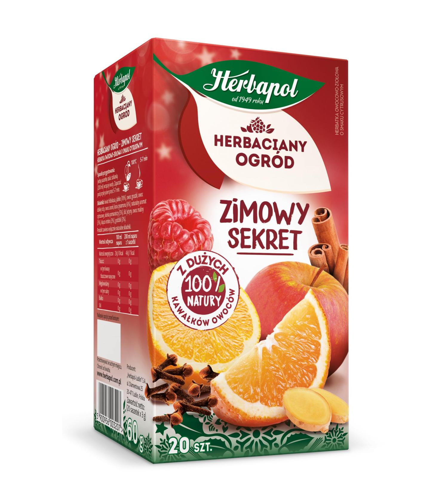 Winter Secret Tea Natural Pure And Refreshing Herbal Fruit Infusion Herbapol