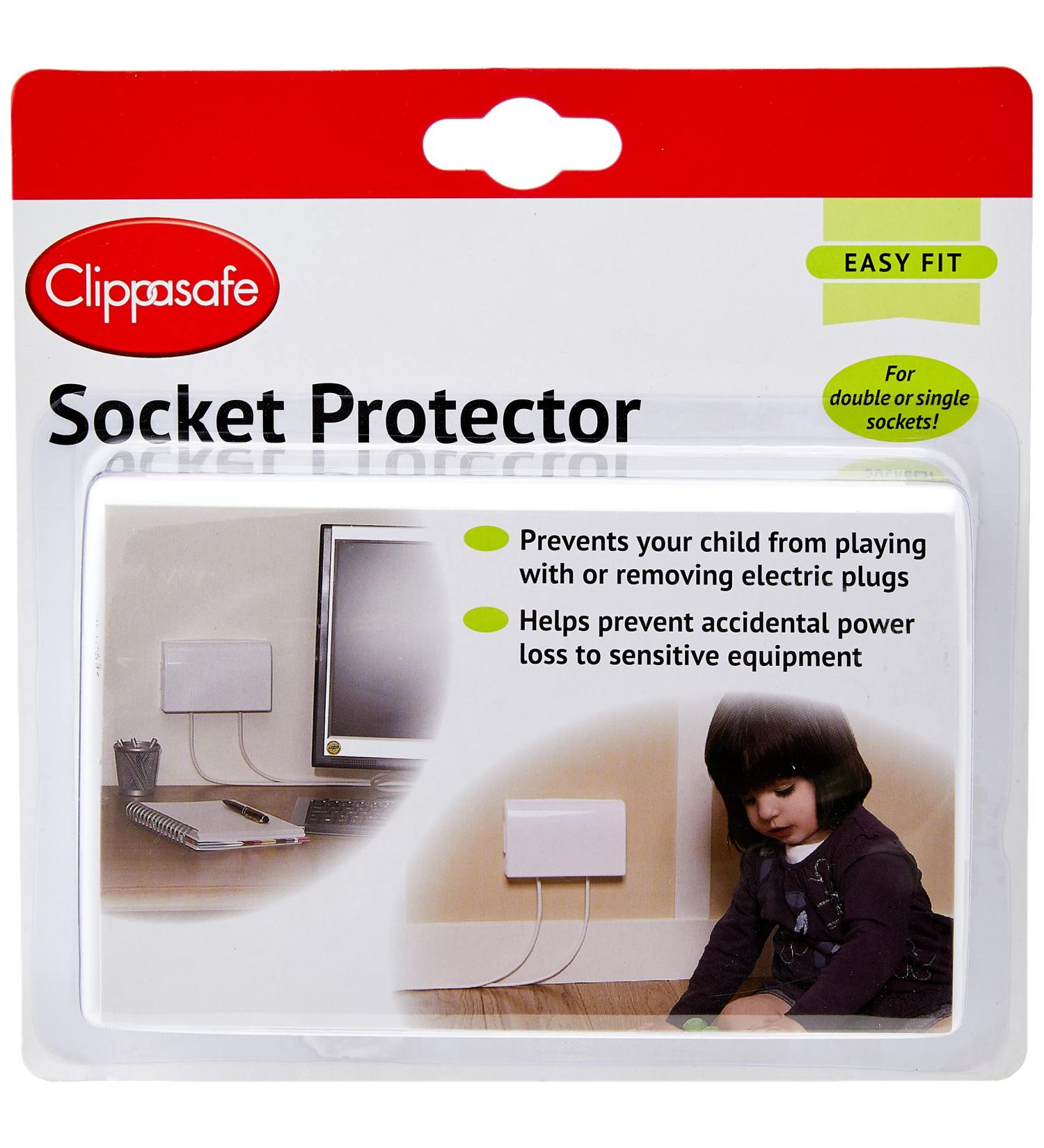 Clippasafe Socket Protector Pack of 1 Pack of 1 White - Buy Online on GoSupps.com
