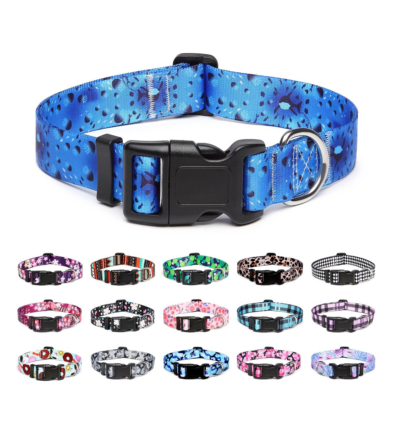 Shop Mercano Adjustable Soft Nylon Dog Collar for Small & Medium Dogs - Ocean Patterned Comfort | Durable & Stylish - Buy Online on GoSupps.com