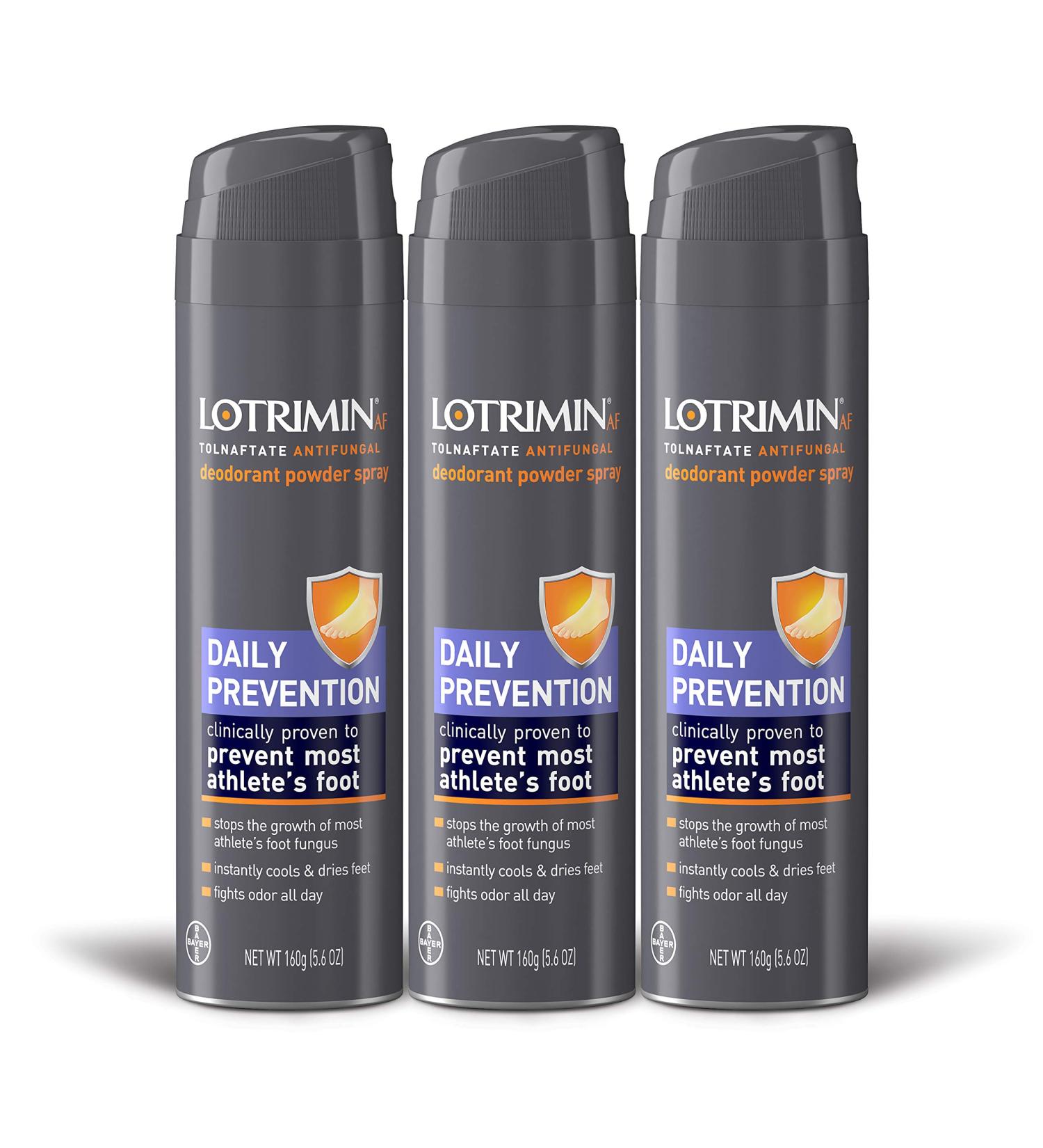 Lotrimin AF Athlete's Foot Prevention Powder Spray | Antifungal Treatment | 5.6oz (160g) | Pack of 3 - Buy Online on GoSupps.com