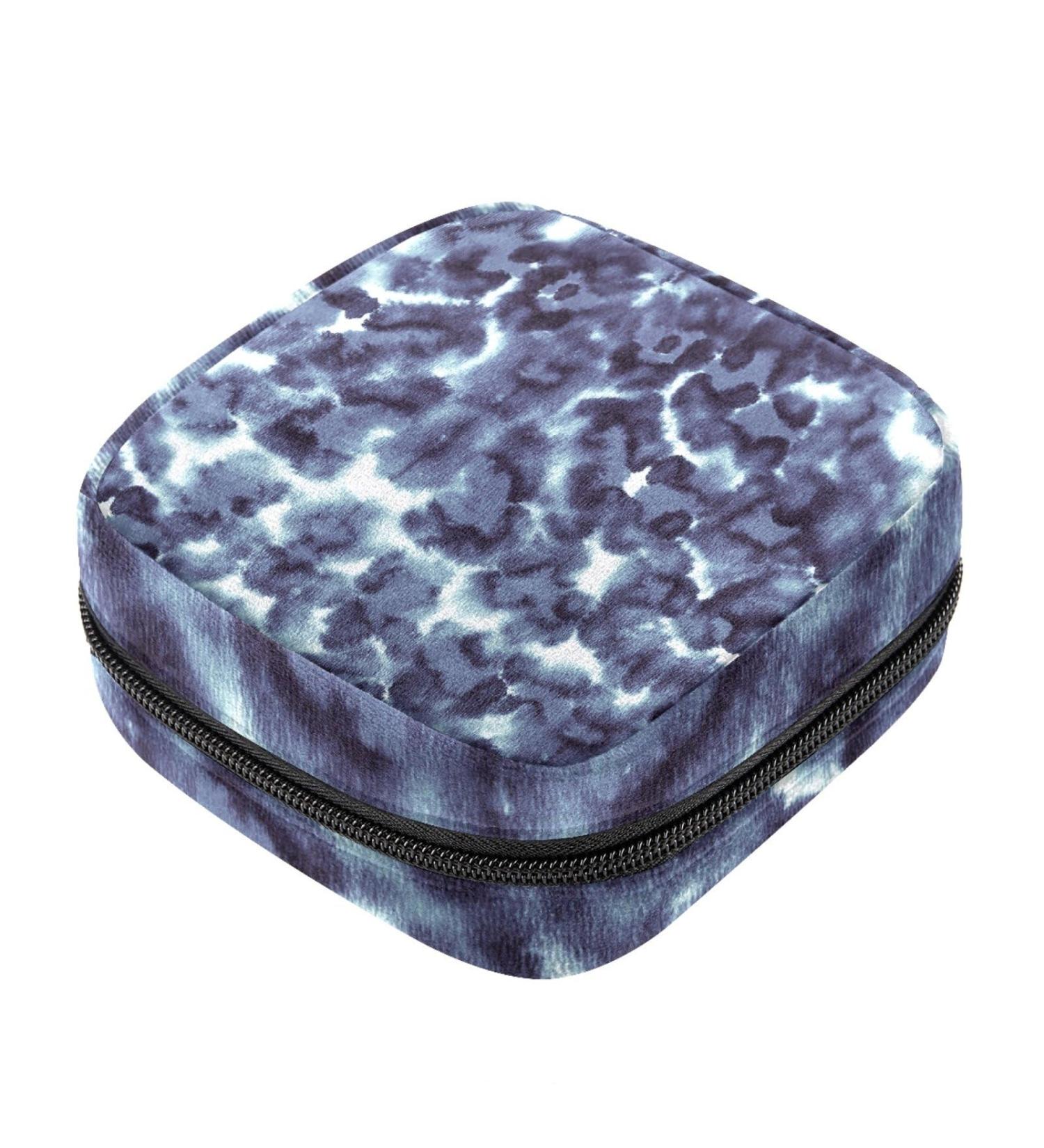 Leopard Print Tie Dye Menstrual Cup & Pad Pouch | Portable Sanitary Napkin Storage Bag - Color 9 - Buy Online on GoSupps.com