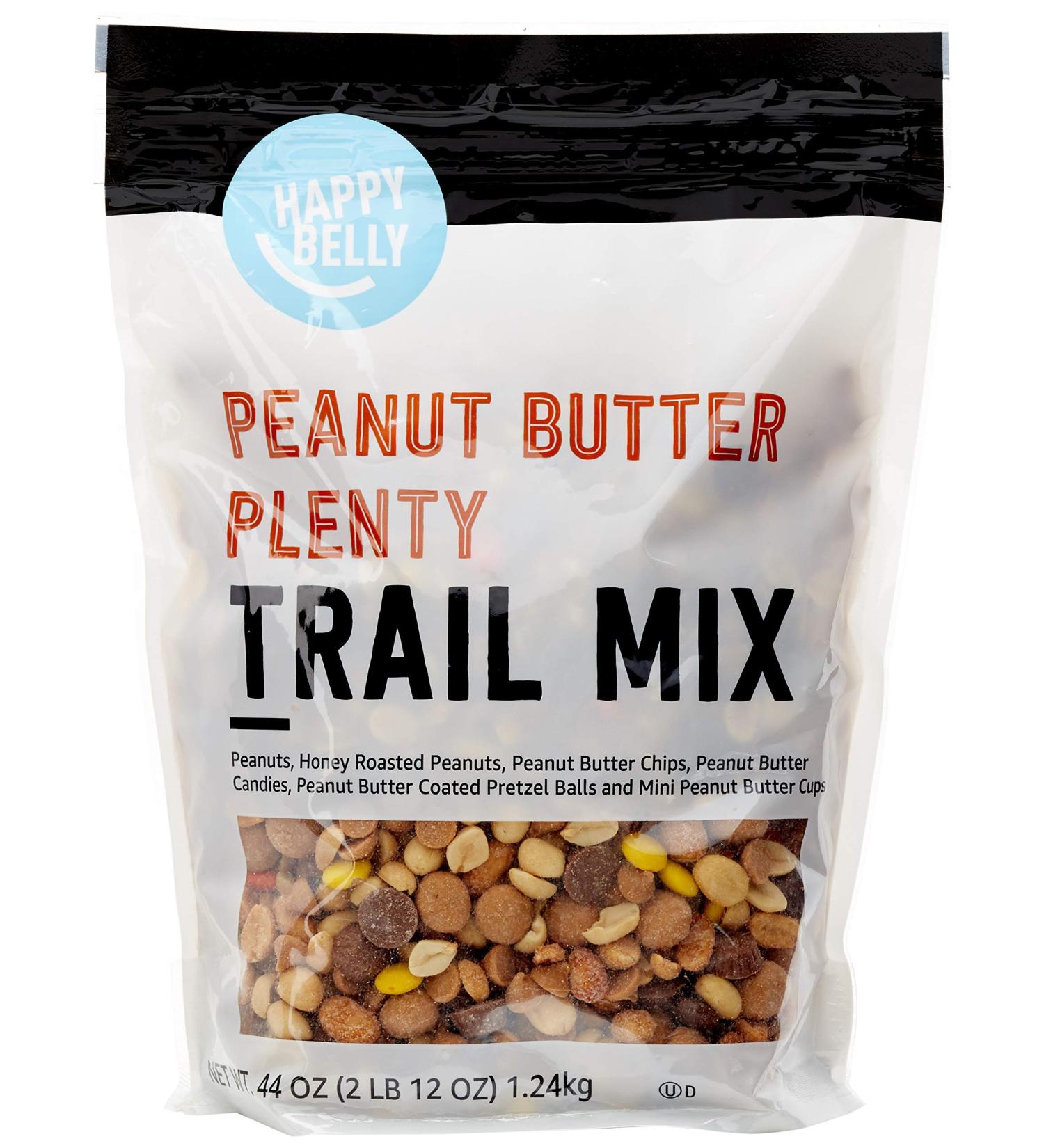 Happy Belly Peanut Butter Plenty Trail Mix 44 oz - Delicious Mix of Peanuts, Peanut Butter Chips, and Chocolate Chips - 1 Pack - Buy Online on GoSupps.com