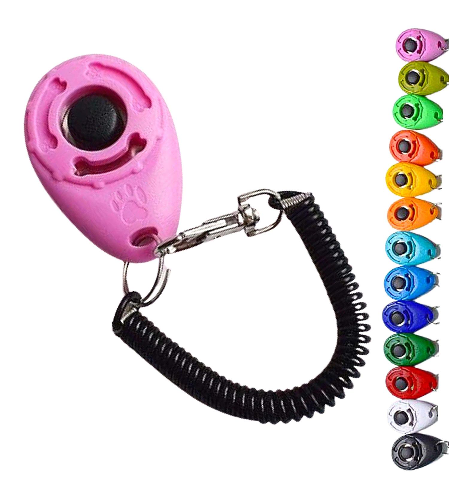 DogCatz Dog Puppy Teardrop Clicker Training Train Your Pet Dogs and Cats in Obedience (Pink) - Buy Online on GoSupps.com