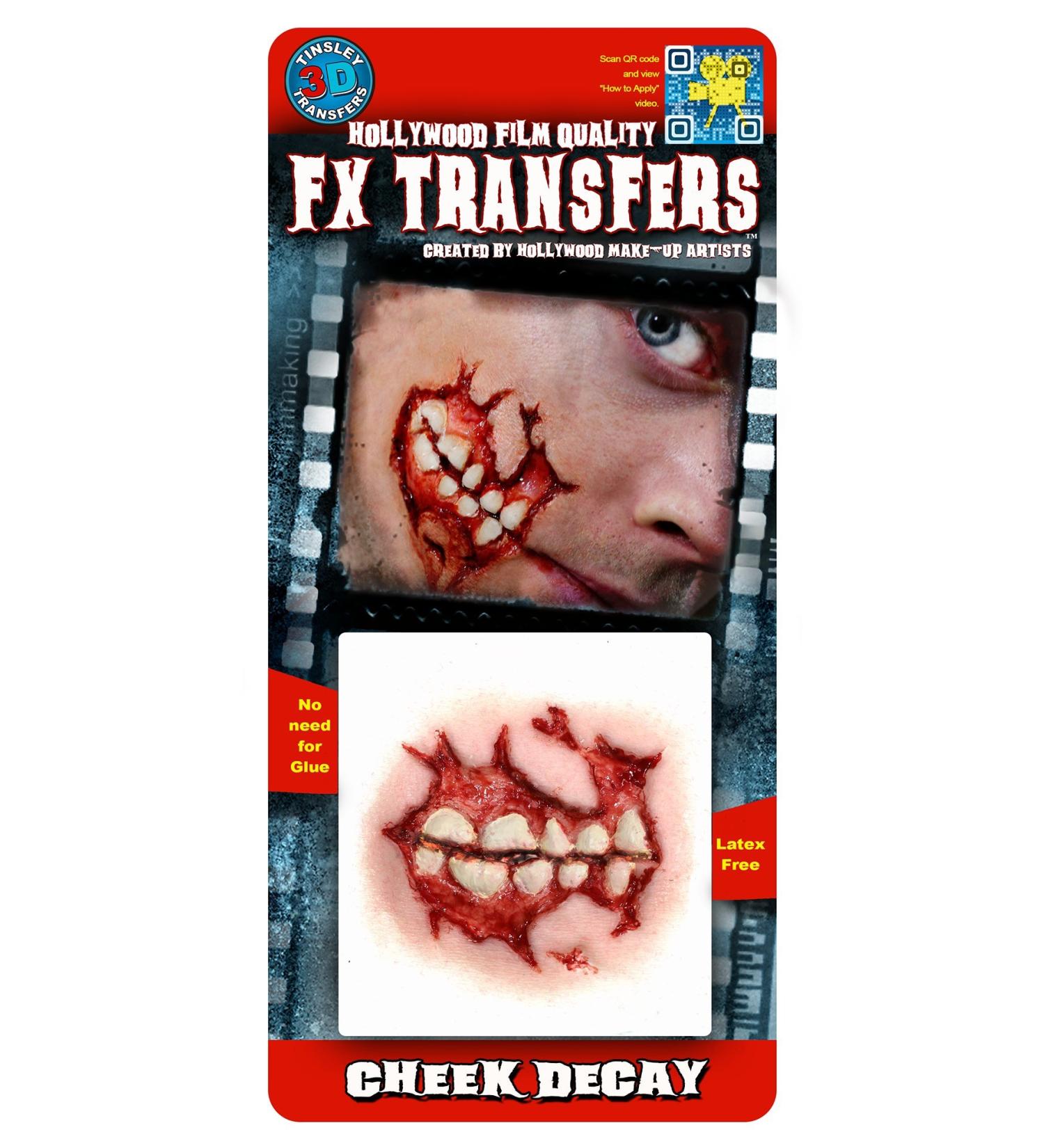 Tinsley Transfers Cheek Decay One Size Flesh/Multi