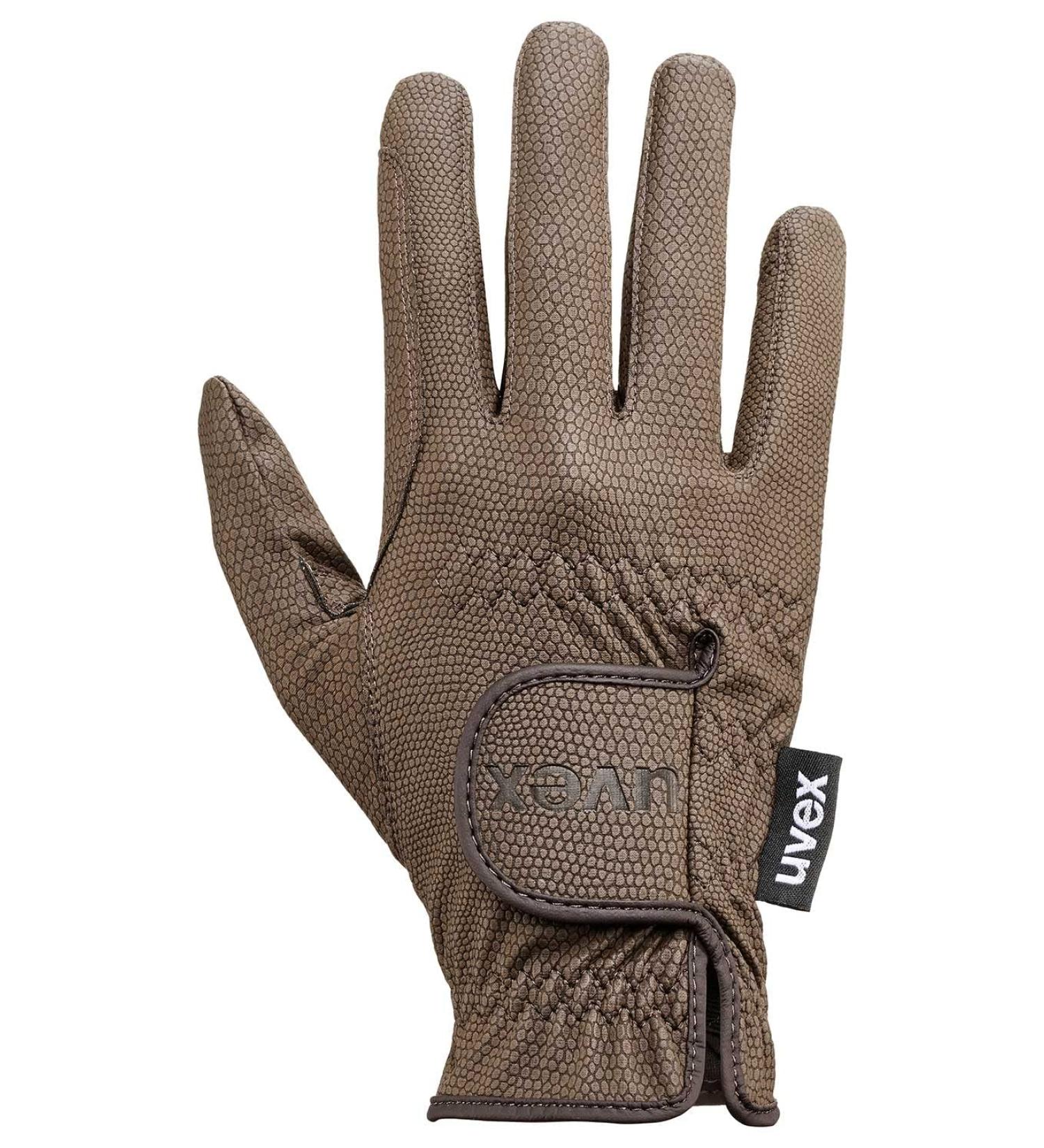Uvex Breathable & Washable Horse Riding Gloves - Sportstyle Brown 7.5 | Women & Men (Western/English) - Buy Online on GoSupps.com