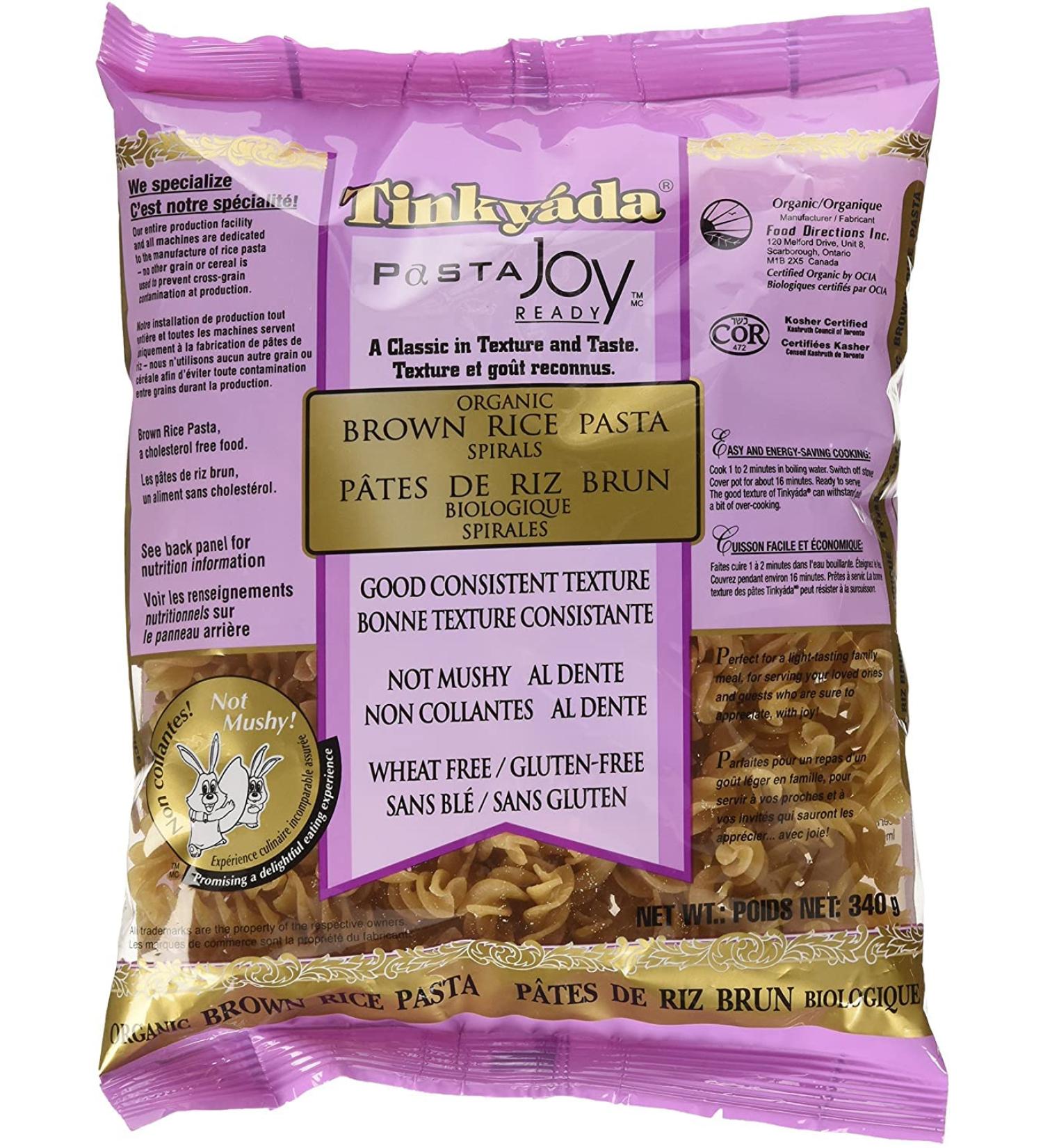 Tinkyada Organic Brown Rice Pasta Spirals, Gluten-Free, 12 oz (Pack of 6) - Buy Online on GoSupps.com