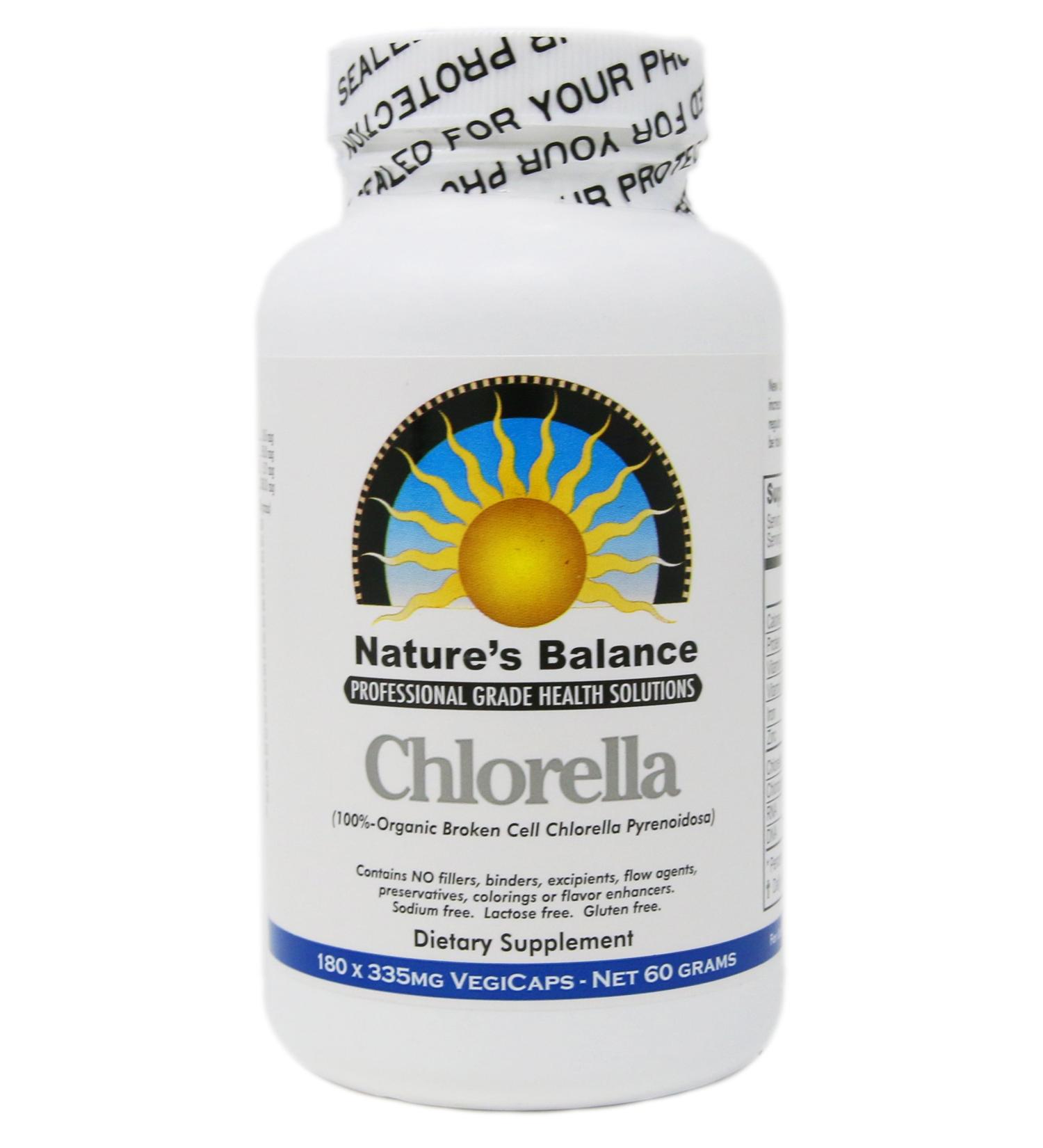 Nature's Balance 100% Pure Premium Grade Chlorella Pyrenoidosa - 180 Capsules - Buy Online on GoSupps.com