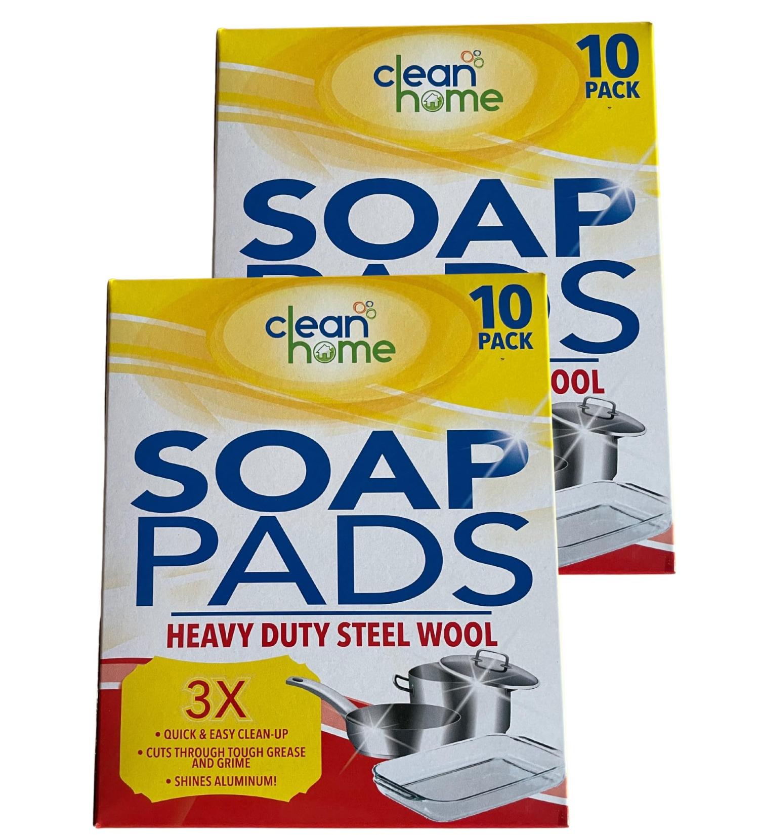 Heavy Duty Soap Pads Steel Wool Scrubbers 20 Premium Pads for Easy Cleaning | International Shipping Available - Buy Online on GoSupps.com