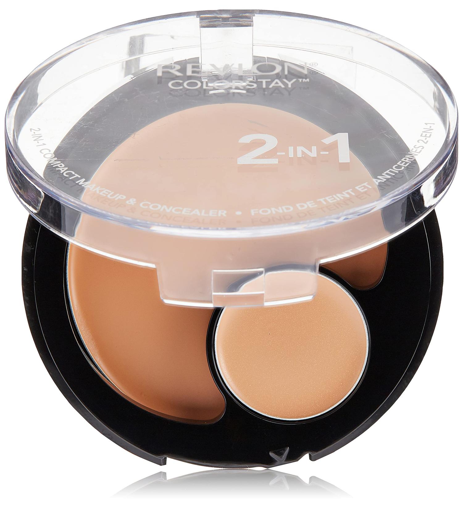 Revlon ColorStay 2-in-1 Compact Makeup & Concealer in Medium Beige - Long-lasting Coverage - Buy Online on GoSupps.com