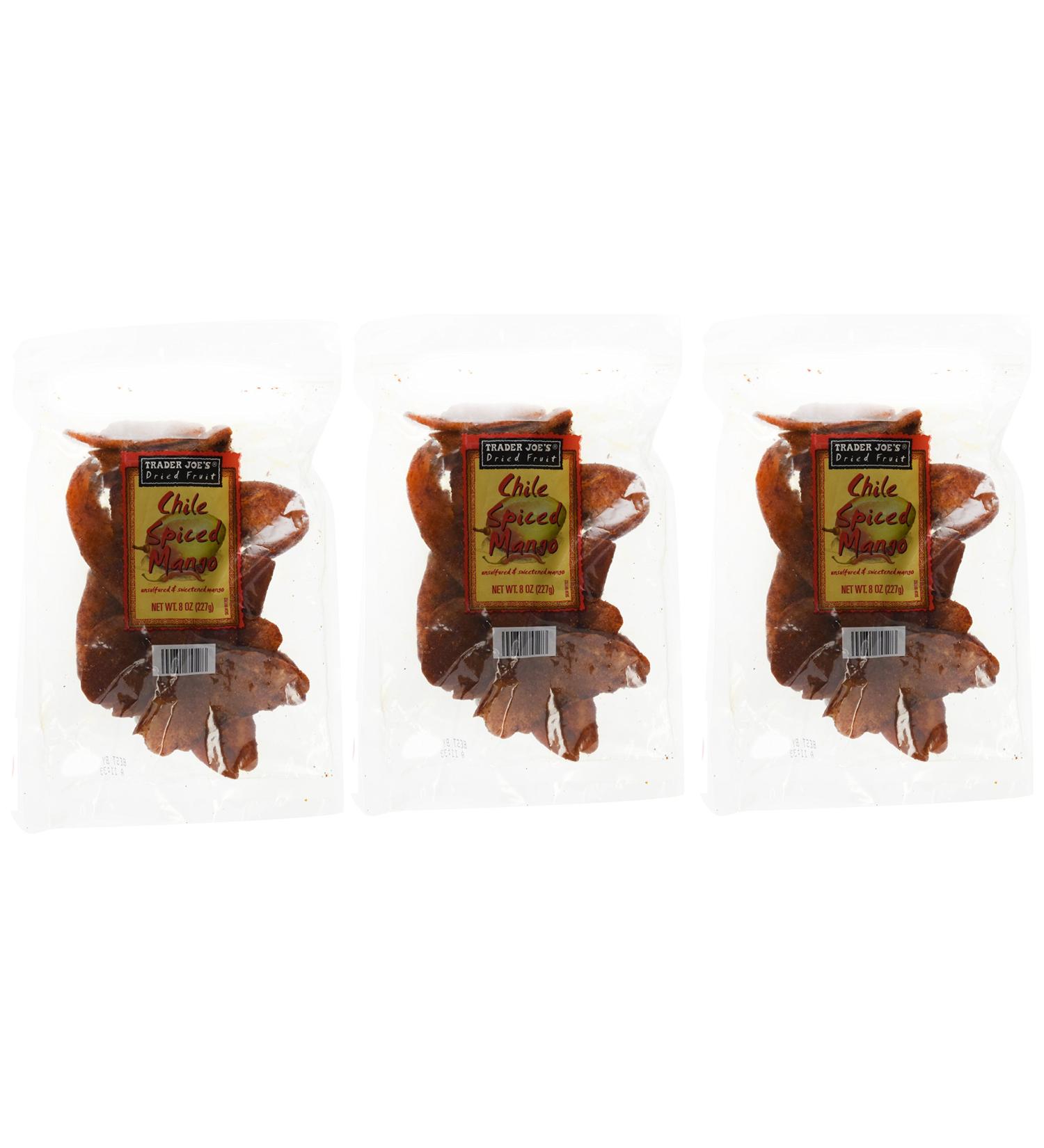 Trader Joe's Dried Chile Spiced Mango - 3 Pack | Exotic and Flavorful Snack - Buy Online on GoSupps.com