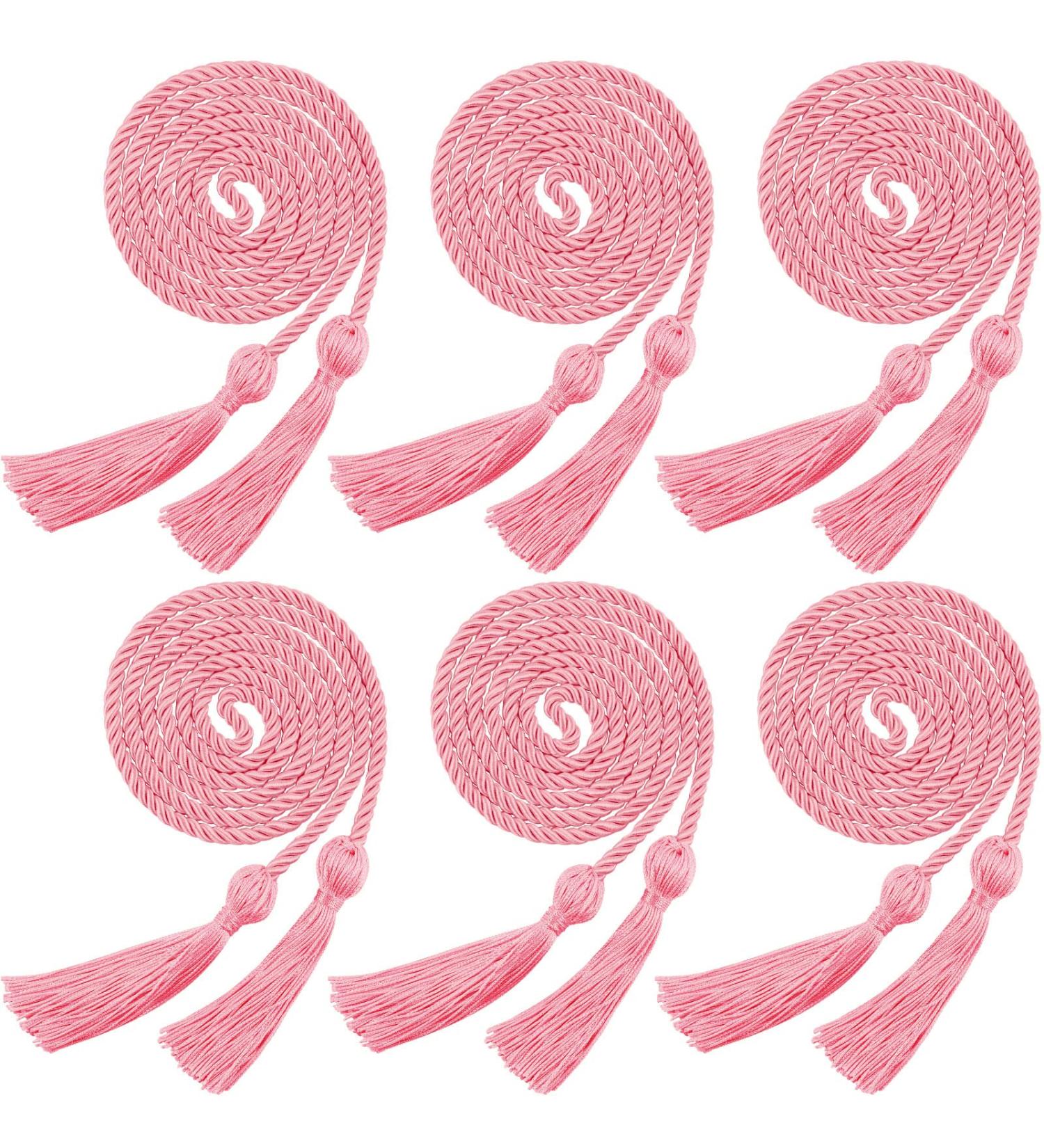 6-Piece Pink Graduation Honor Cords Set for Ceremonies, Photos, and Parties - Buy Online on GoSupps.com