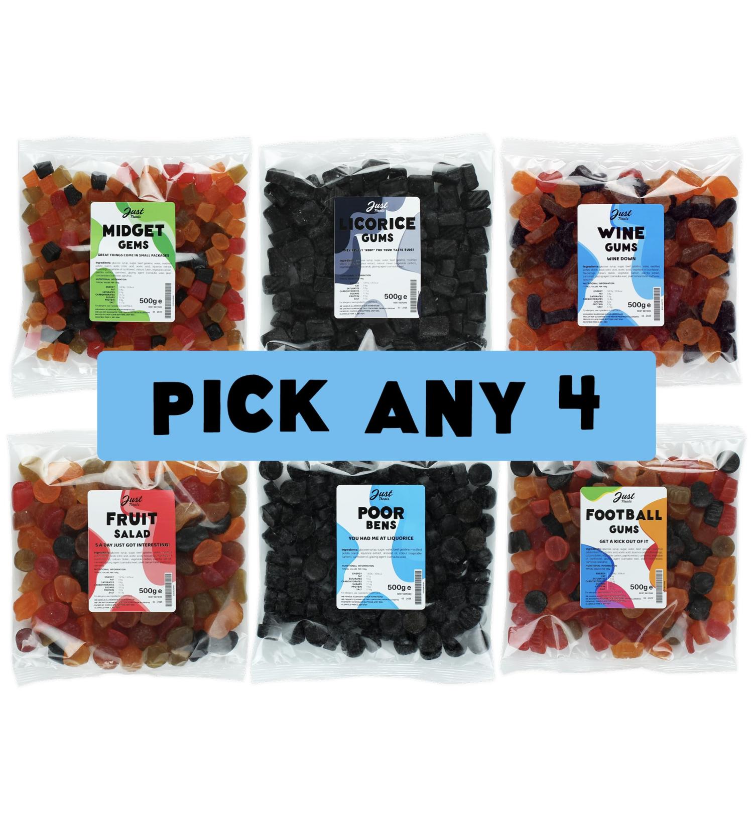 Lion Gums Mix & Match Selection - Pick Any 4 x 500g Bags