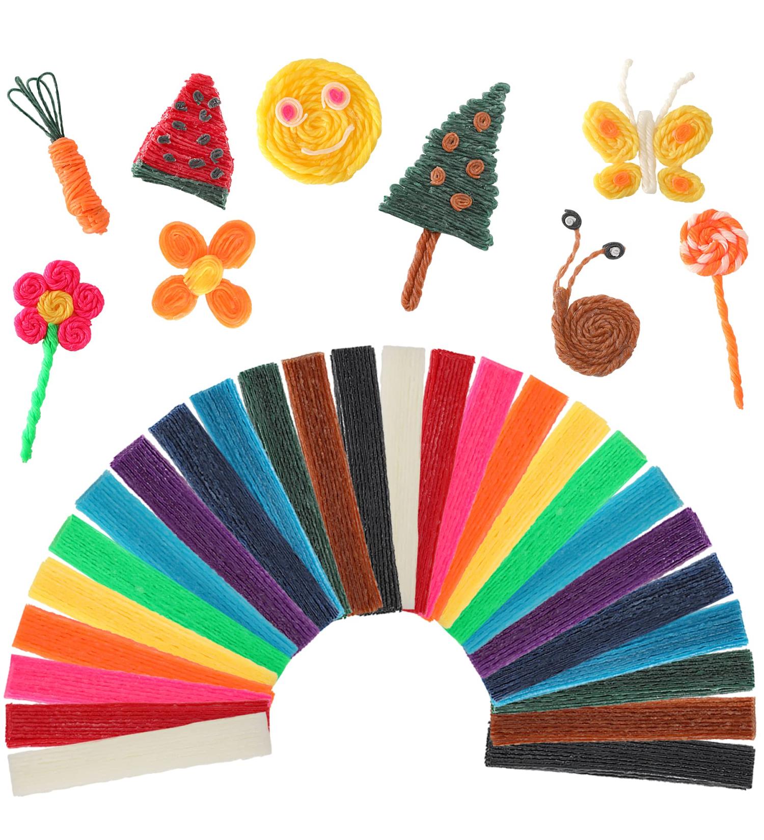 UPINS Wax Craft Sticks Bulk 1500Pcs - Bendable Sticky Yarn Sticks in 13 Colors with Storage Bag - Kids DIY Art Supplies - Buy Online on GoSupps.com