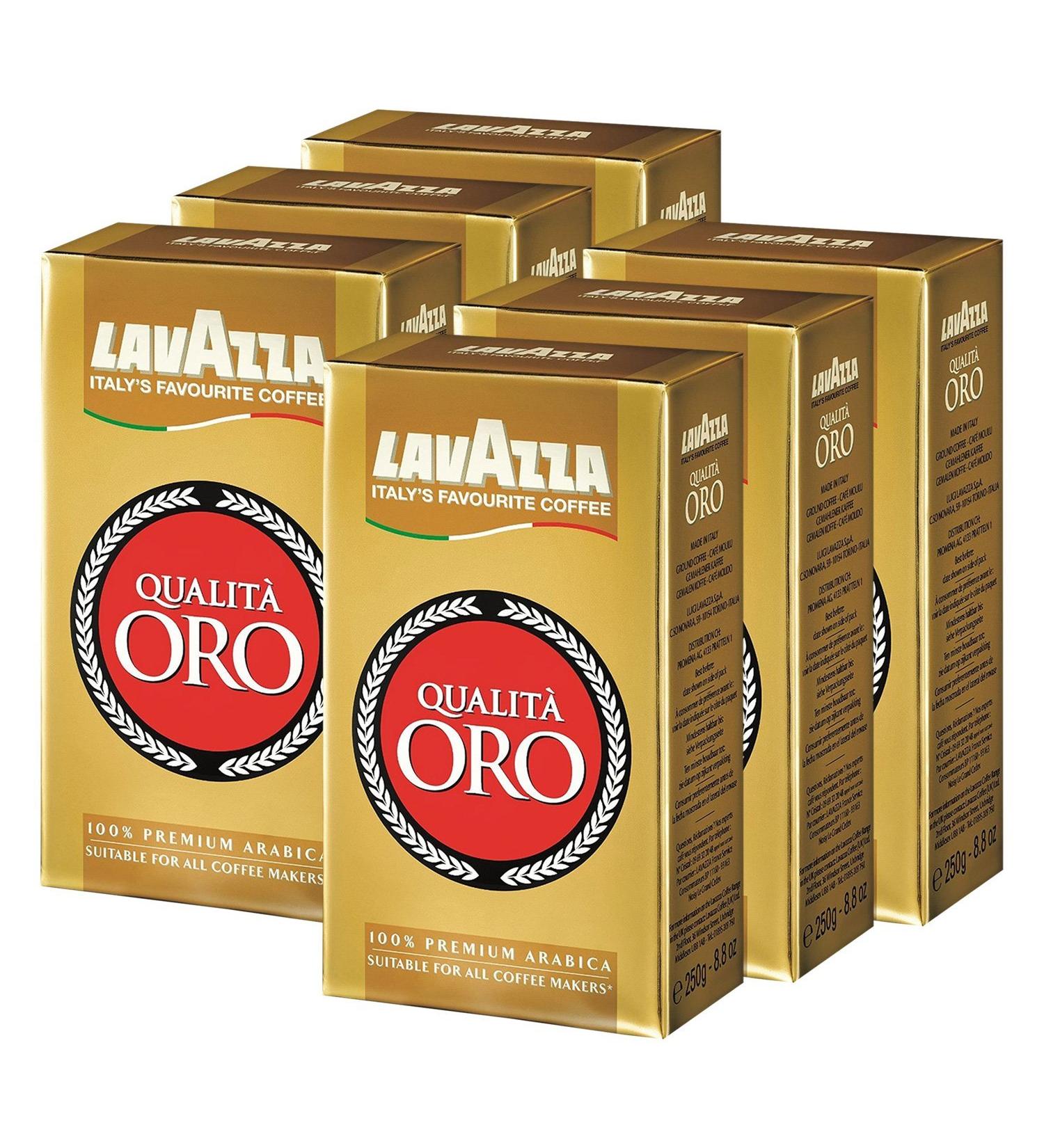 Buy Lavazza Coffee Qualit ORO (6 x 250g) - Premium Mocha Coffee - International Shipping Available - Buy Online on GoSupps.com
