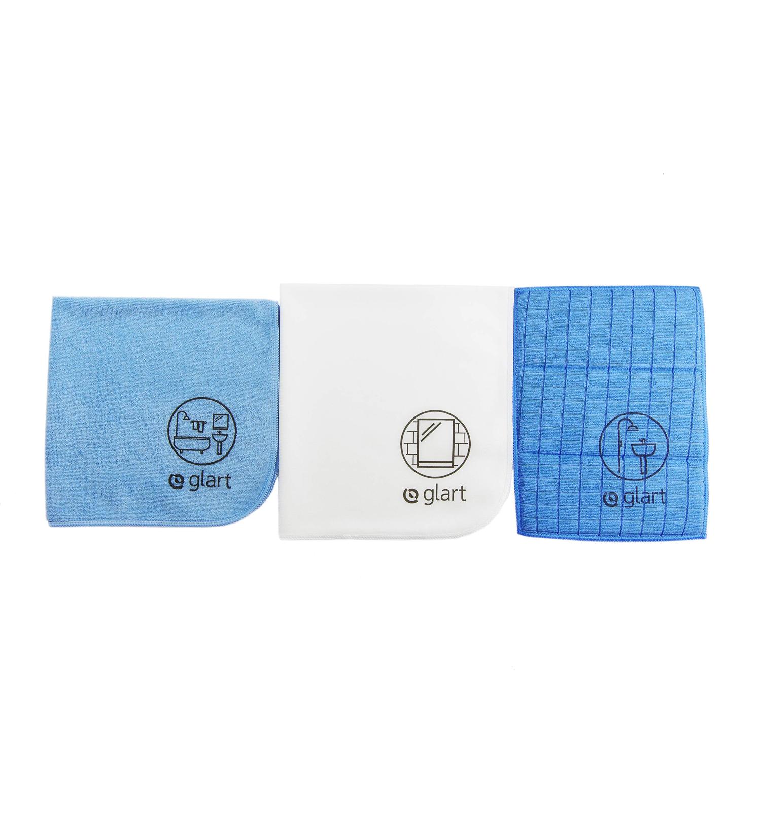 GLART 4PAS Microfiber Towels Set - 3 Ultra-Absorbent Bath Kitchen & Household Towels for Superior Cleaning - Perfect for Bathroom Shower & More - Buy Online on GoSupps.com