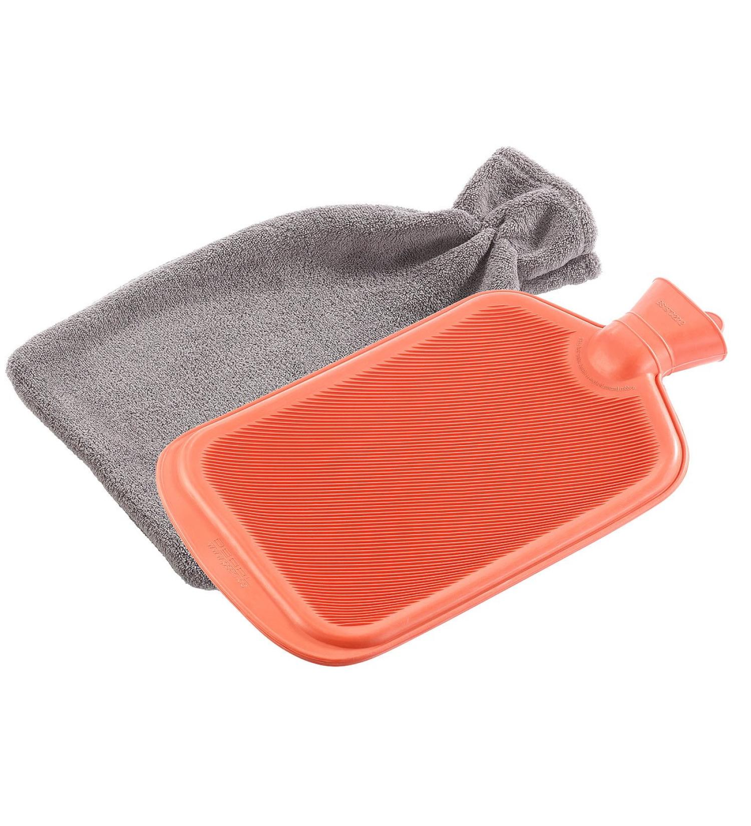 Buy XL Pearl Rubber Heat Bottle | 1.1L with Fluffy Coral Fleece Cover | Warm Up Water Bottle & Heat Flake | International Shipping Available - Buy Online on GoSupps.com