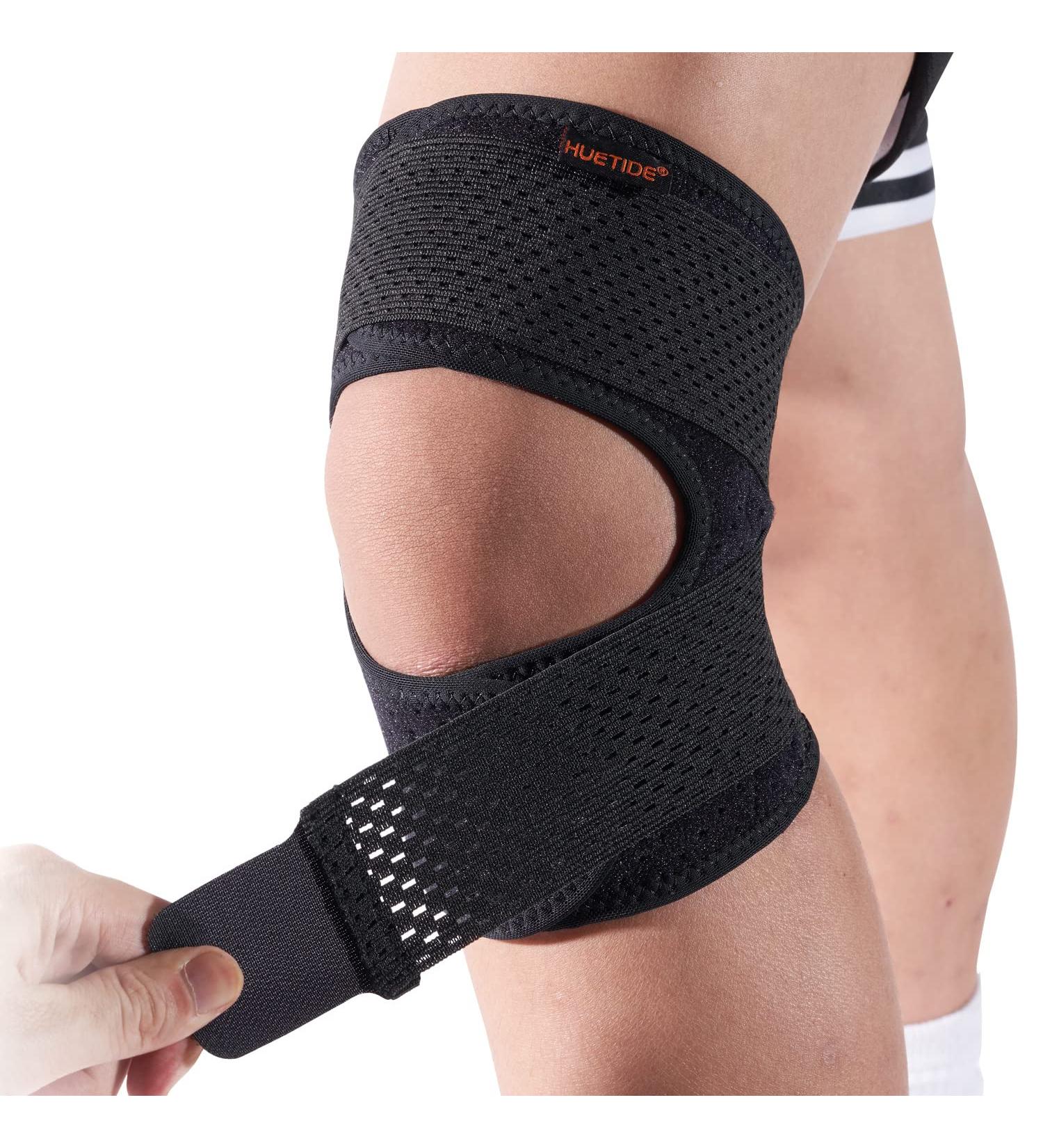 HUETIDE Patella Tendon Knee Strap - Adjustable Knee Brace for Men and Women - Pain Relief for Arthritis, Meniscus Tear, Joint Pain - Ideal for Running, Walking, Tennis - Size Medium - Buy Online on GoSupps.com