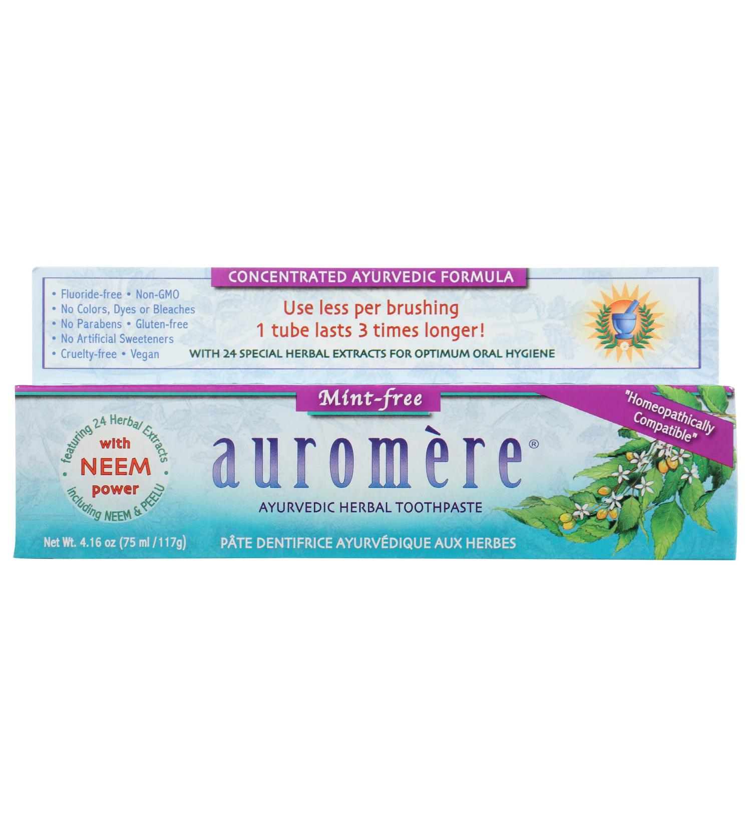 Auromere Herbal toothpaste Mint Free 4.16 Oz Pack of 1