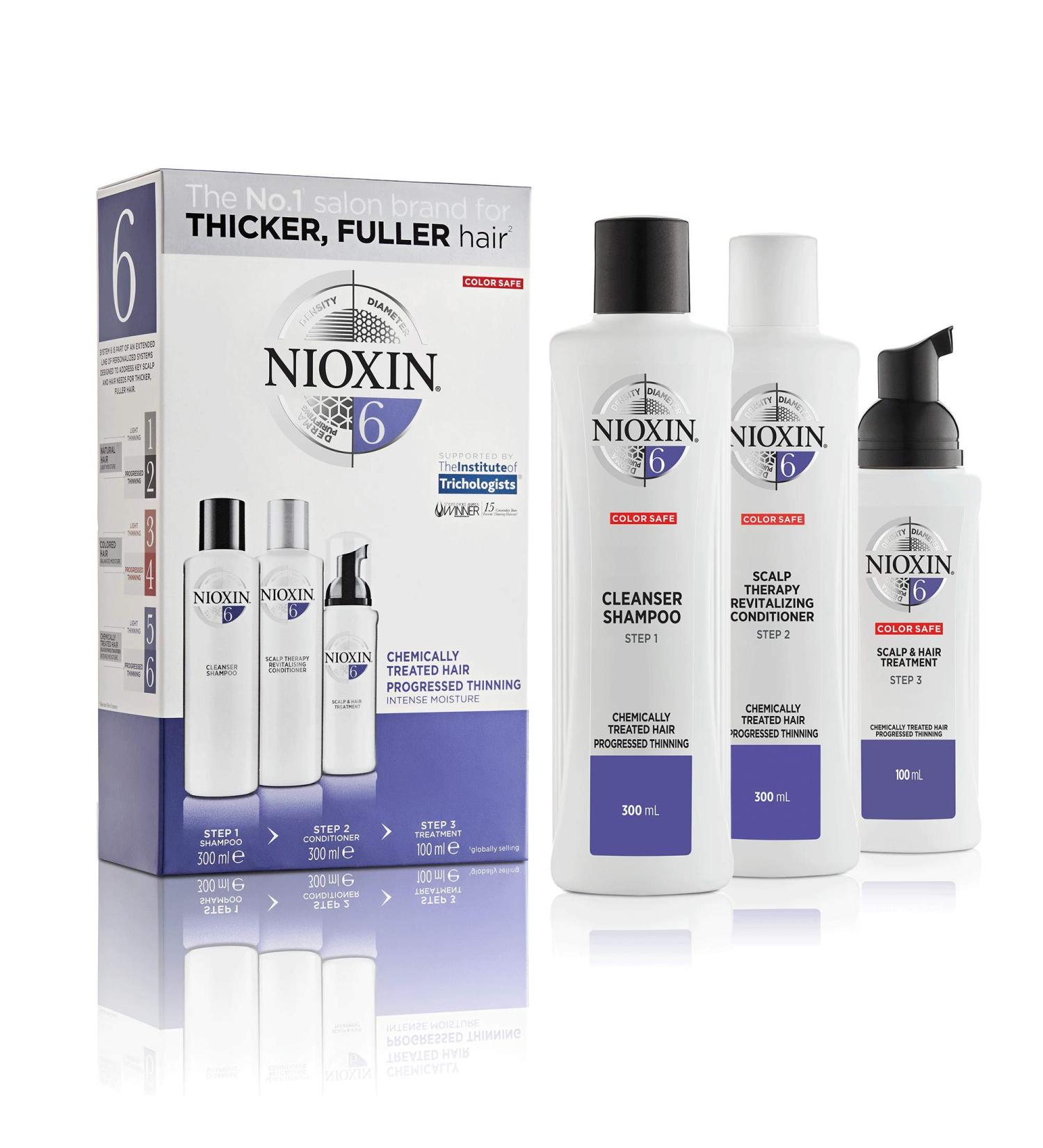 Nioxin 3-Part System 6 Loyalty Kit for Chemically Treated Hair - 3 Piece Set - Buy Online on GoSupps.com