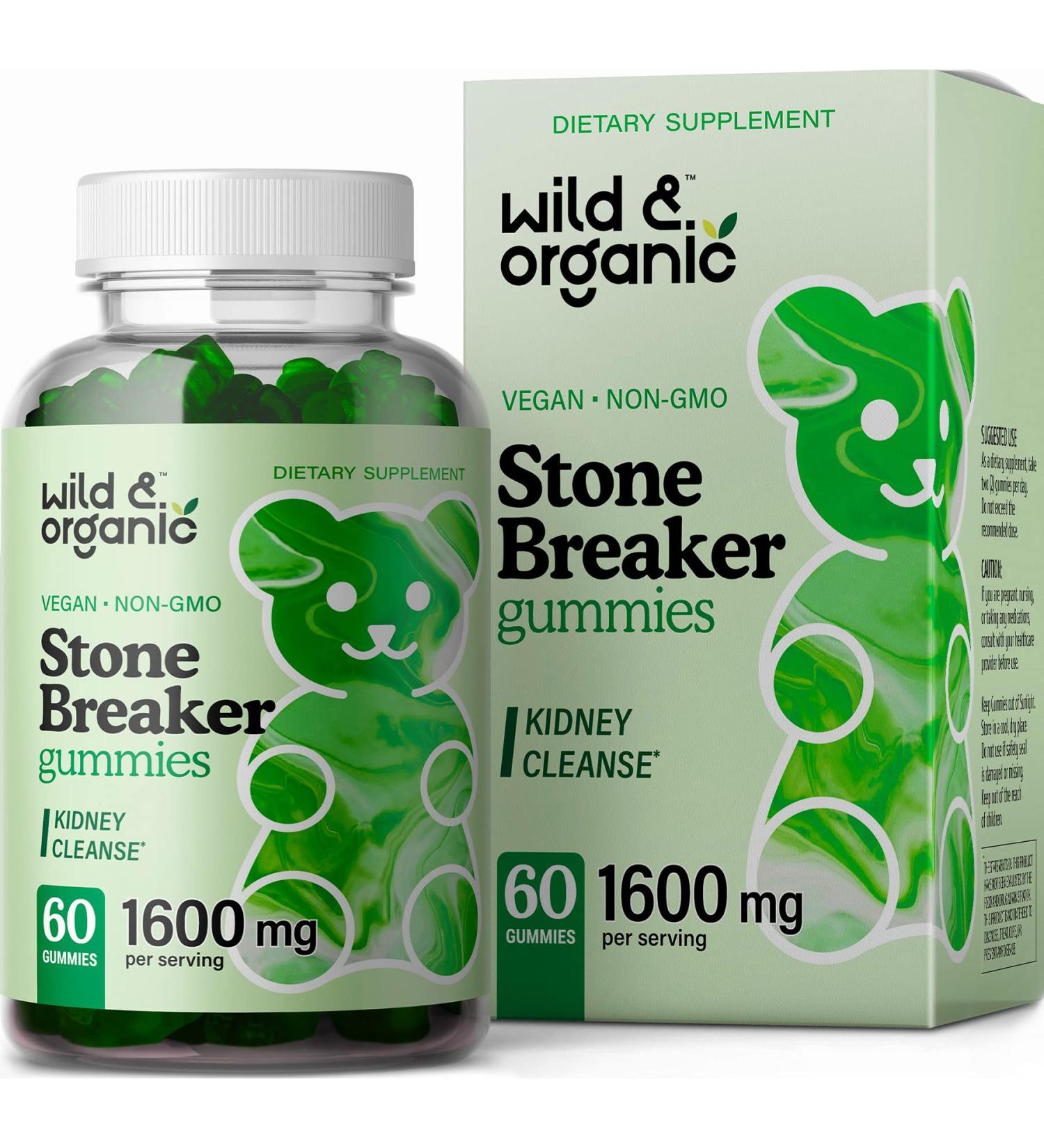 Organic Stone Breaker Gummies - Chanca Piedra Health Supplement for Gallbladder Support - Liver Kidney Cleanse - 60 Count - Buy Online on GoSupps.com