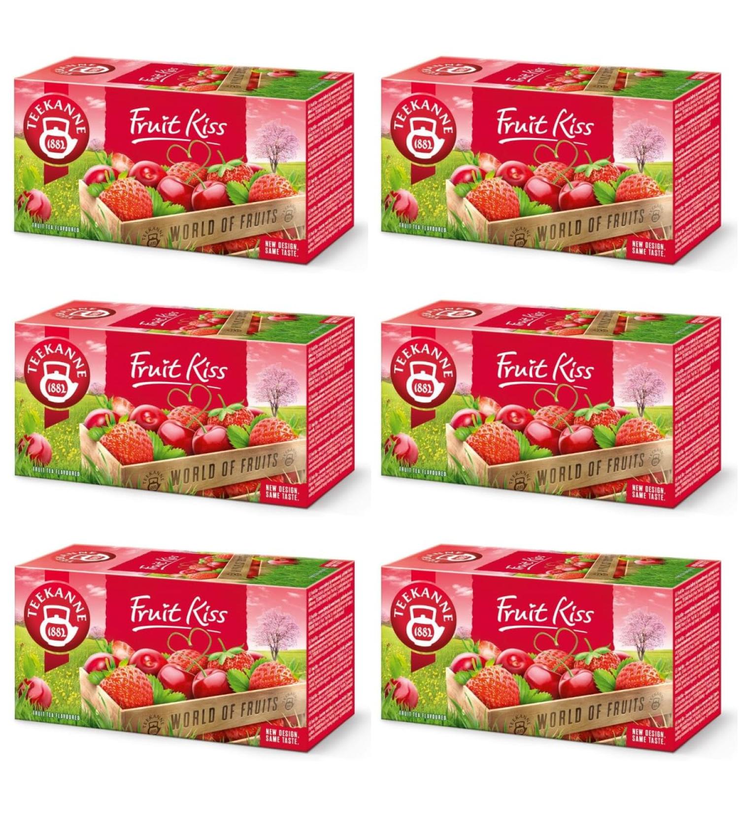 DEKOND Teekanne - Fruit Kiss Tea - Fruit teas with cherry and strawberry - 6 x 20 tea bags - Buy Online on GoSupps.com