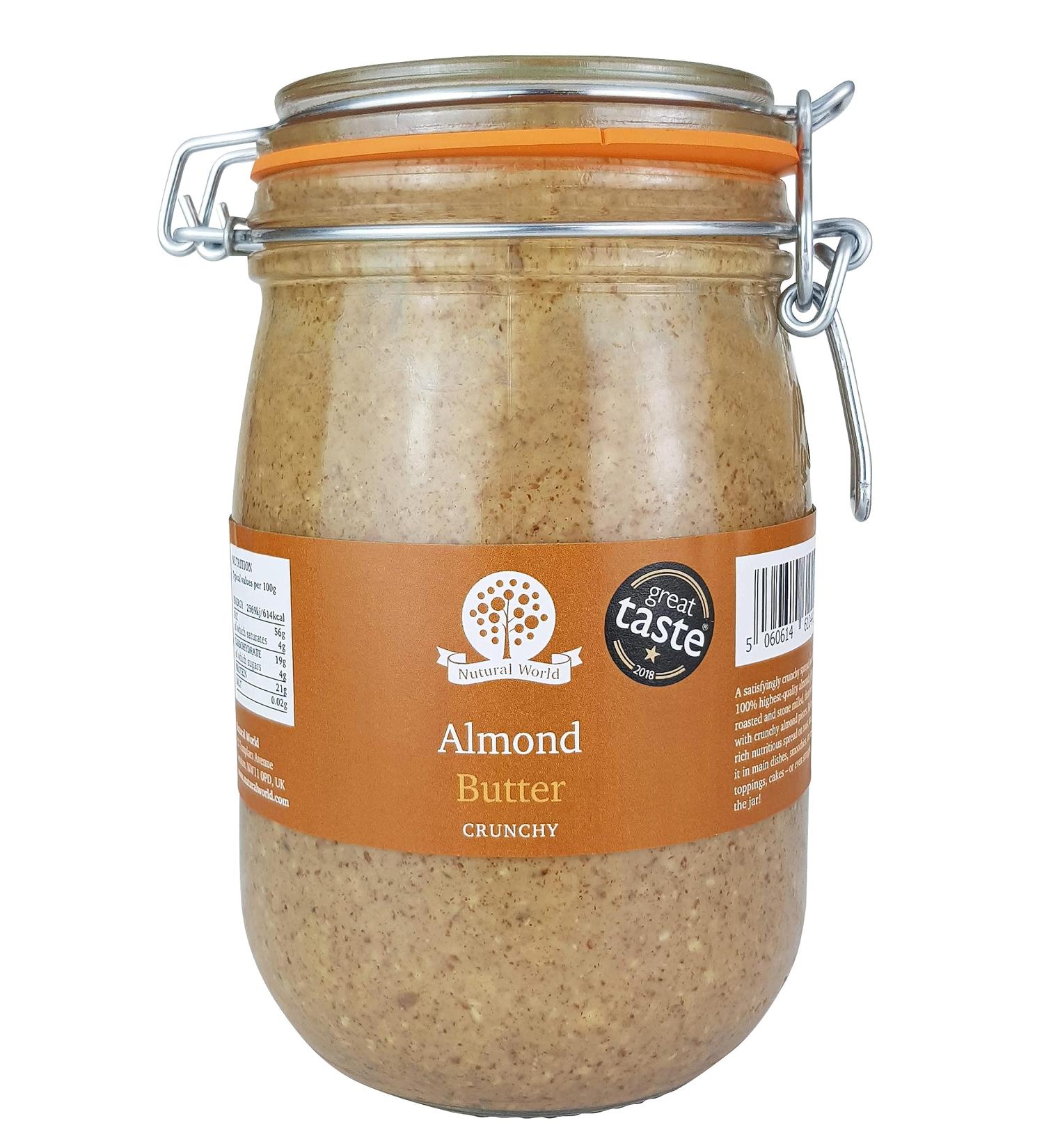 Nutural World - Beurre d'Amande croustillant (1kg) - *** nouvel emballage *** - Vainqueur des Great Taste Awards - Buy Online on GoSupps.com