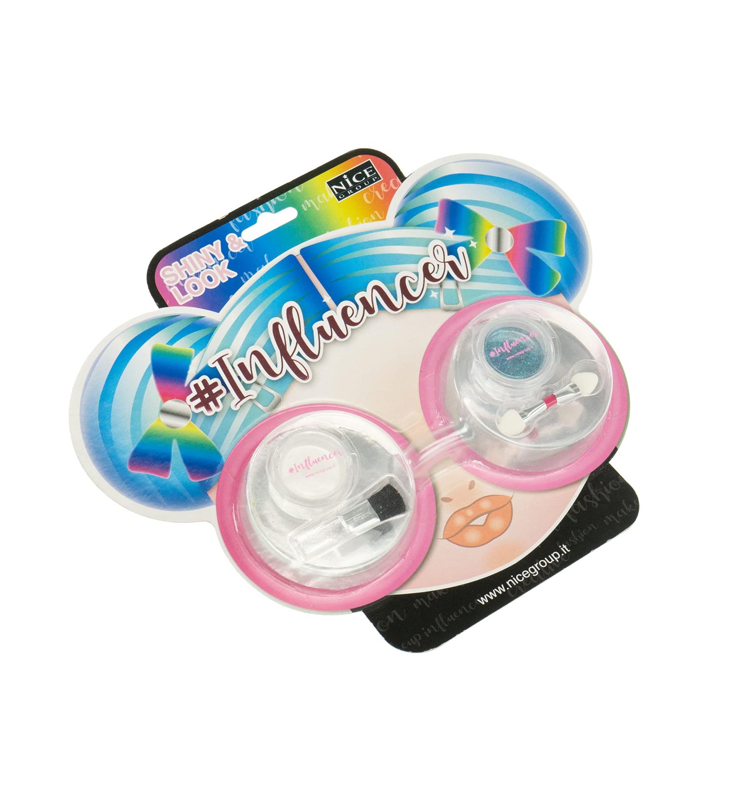 Nice Group Influencer Shiny Look 92011 Set with eye shadow and glitter powder for face and body multicoloured one size - Buy Online on GoSupps.com