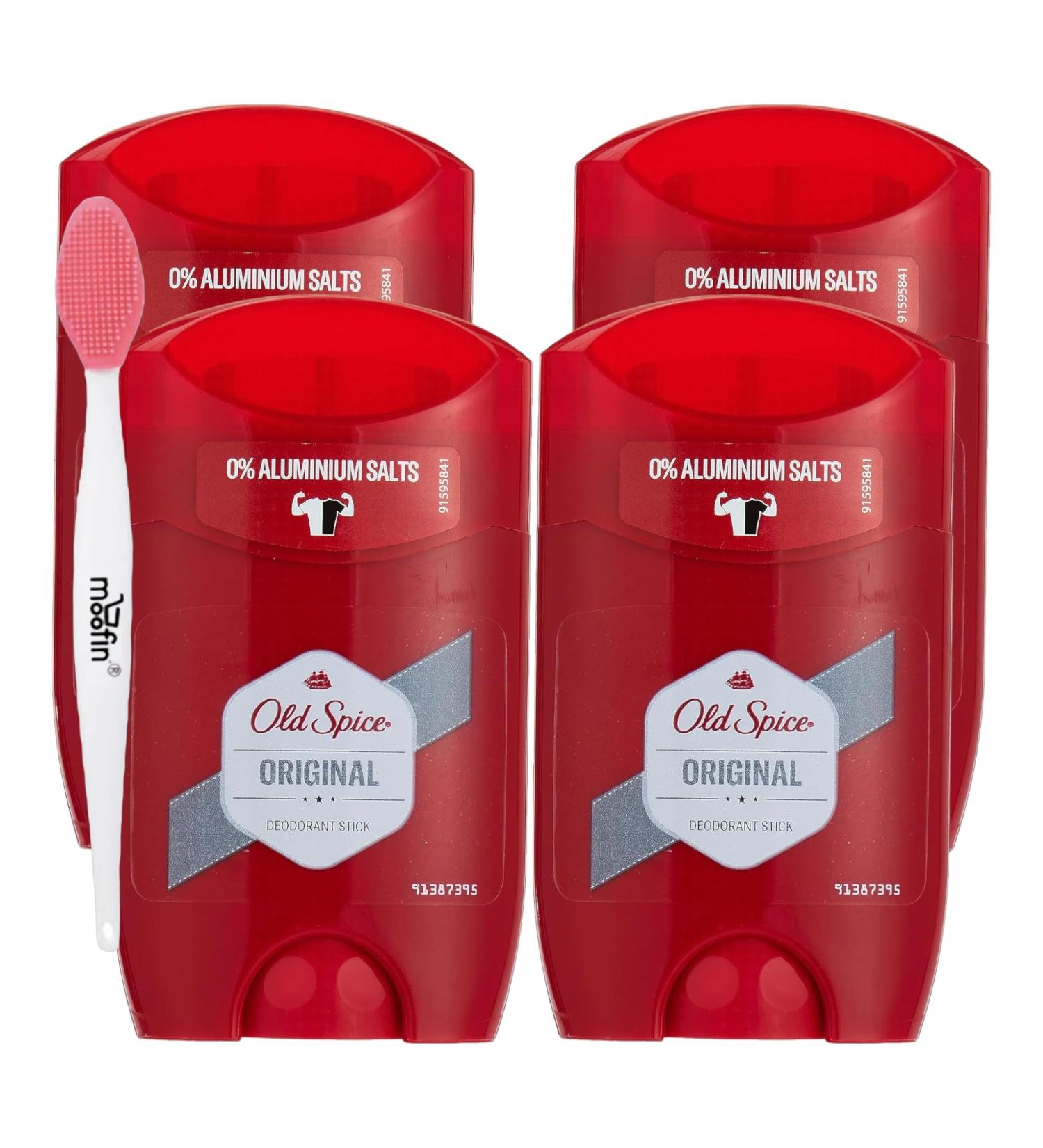 Original Deodorant Stick for Men - 50ml | Long-Lasting Antiperspirant with Nose Cleaning Brush | Smooth Application | Pack of 4 - International Shipping Available - Buy Online on GoSupps.com