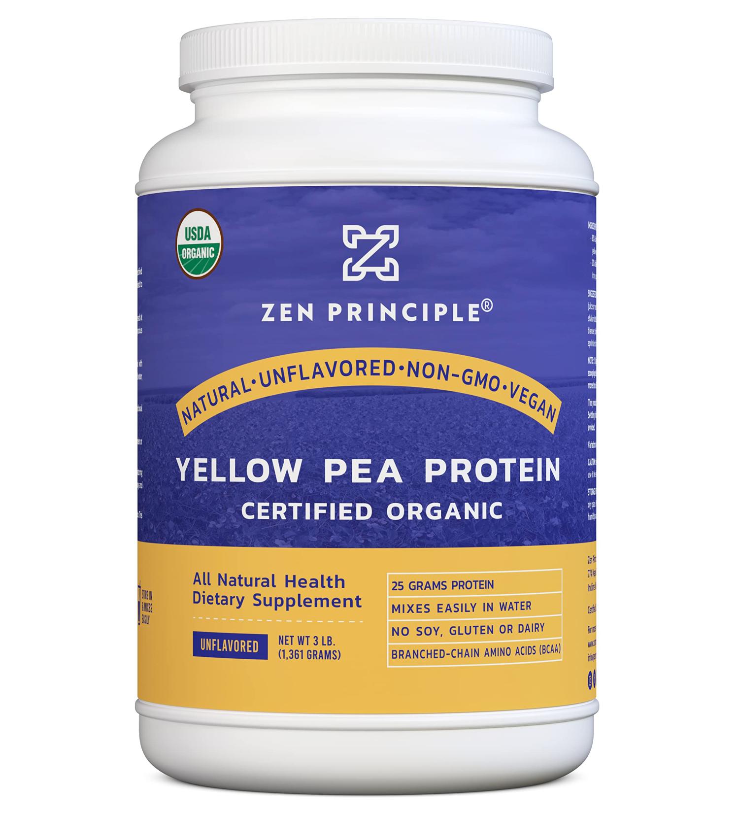 Organic Pea Protein Powder - USDA Certified from USA & Canada, Vegan, No GMO or Gluten - 3lb Pack - Full Spectrum Amino Acids, More Protein Than Whey - Buy Online on GoSupps.com
