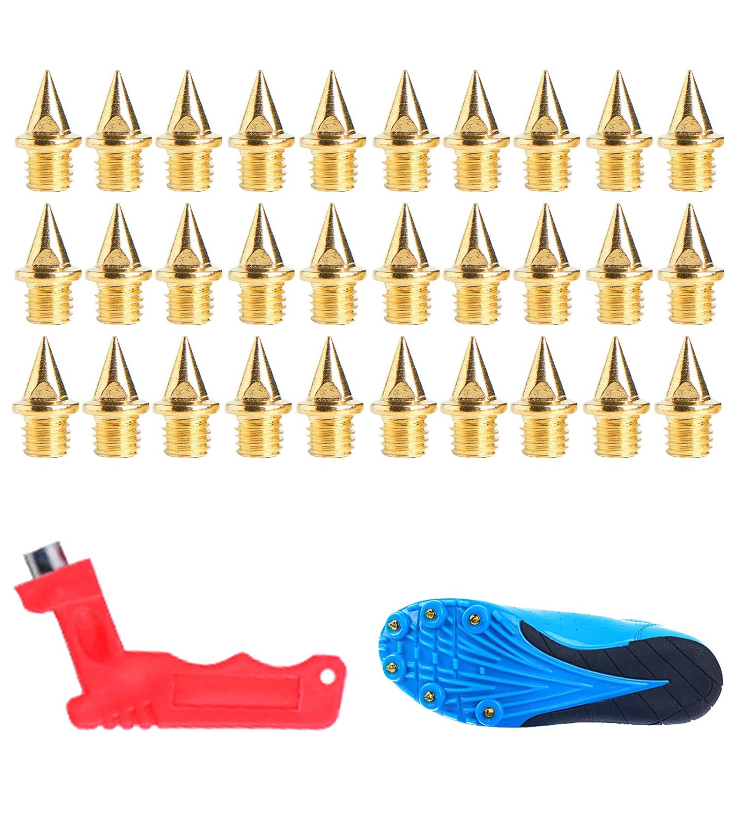 30-Piece Athletics Spike Replacement Set - Dorns Pyramid Nails & Wrench for Jumping Running & Hiking | International Shipping Available - Buy Online on GoSupps.com