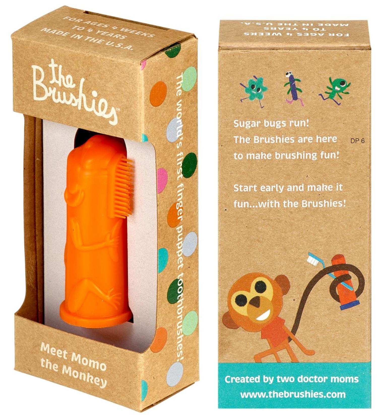 The Brushies Toothbrush for Babies & Toddlers - Orange | Gentle Oral Care for Little Ones | International Shipping Available - Buy Online on GoSupps.com