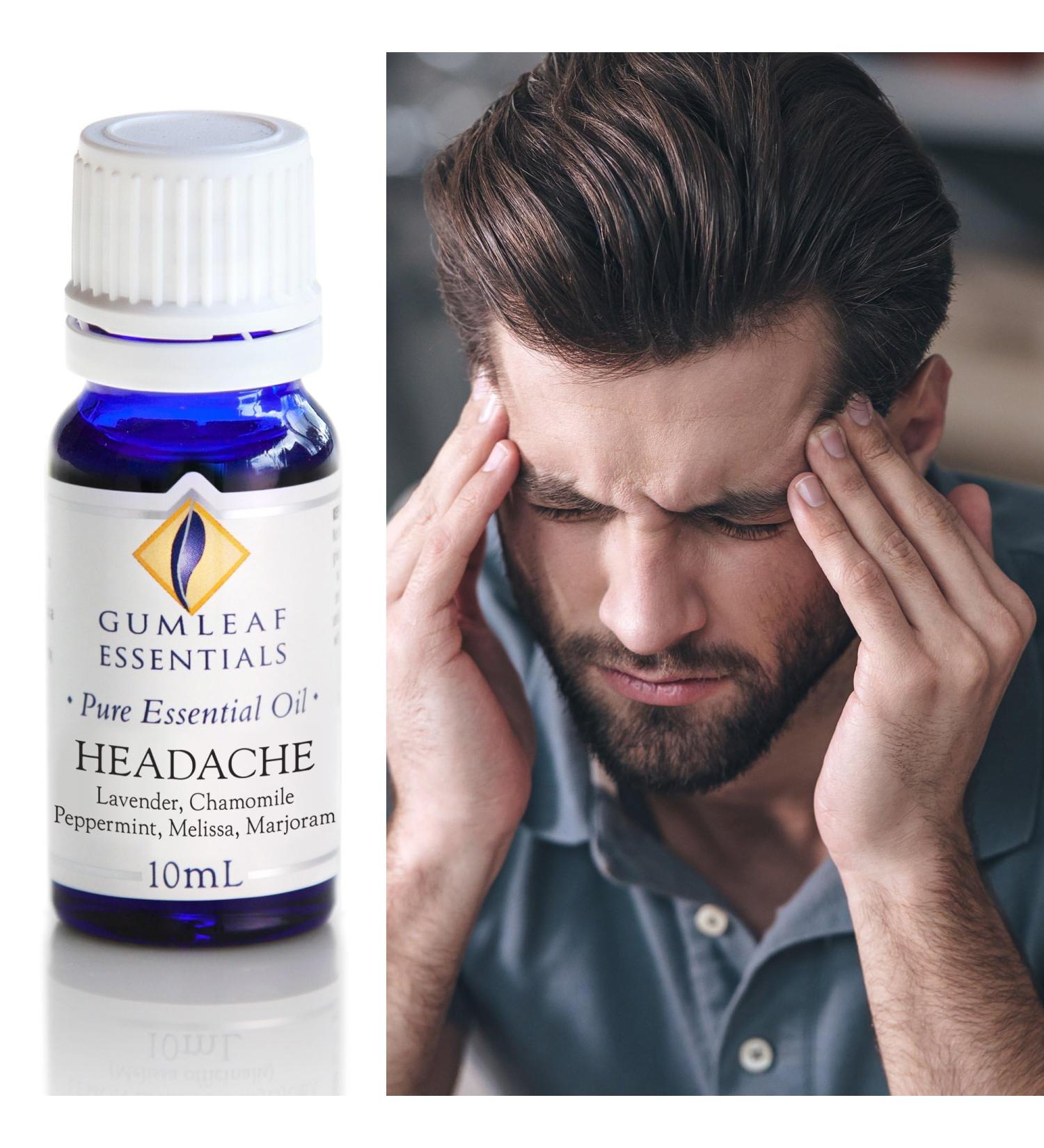 Gumleaf Essentials Headache Essential Oil Blend - 10ml Cruelty Free & Vegan 100% Pure & Natural - Buy Online on GoSupps.com