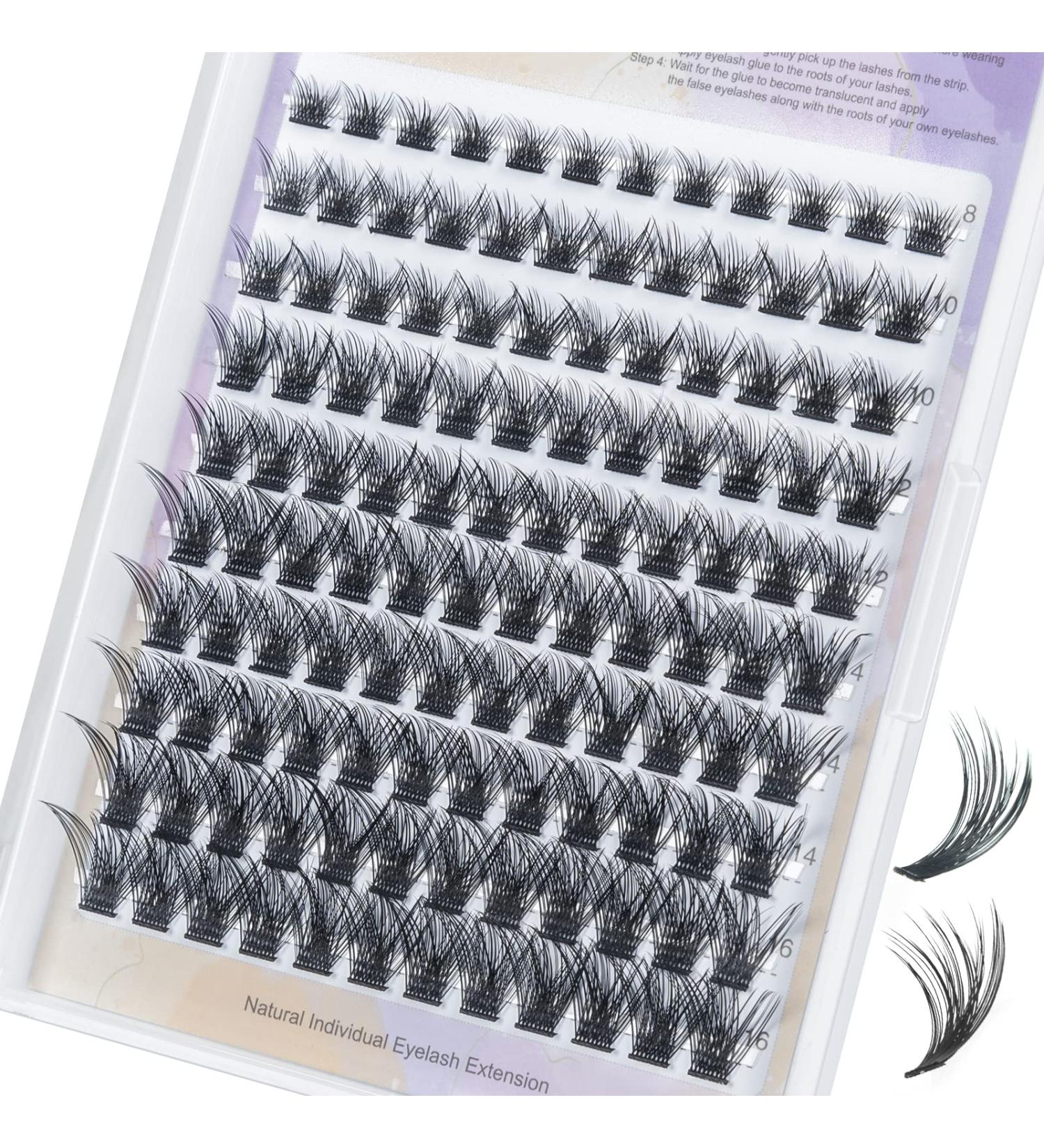 MAEXUS DIY Wispy Lash Clusters 120pc | C Curl Individual Eyelash Extensions 0.07MM | Home DIY Kit - Buy Online on GoSupps.com