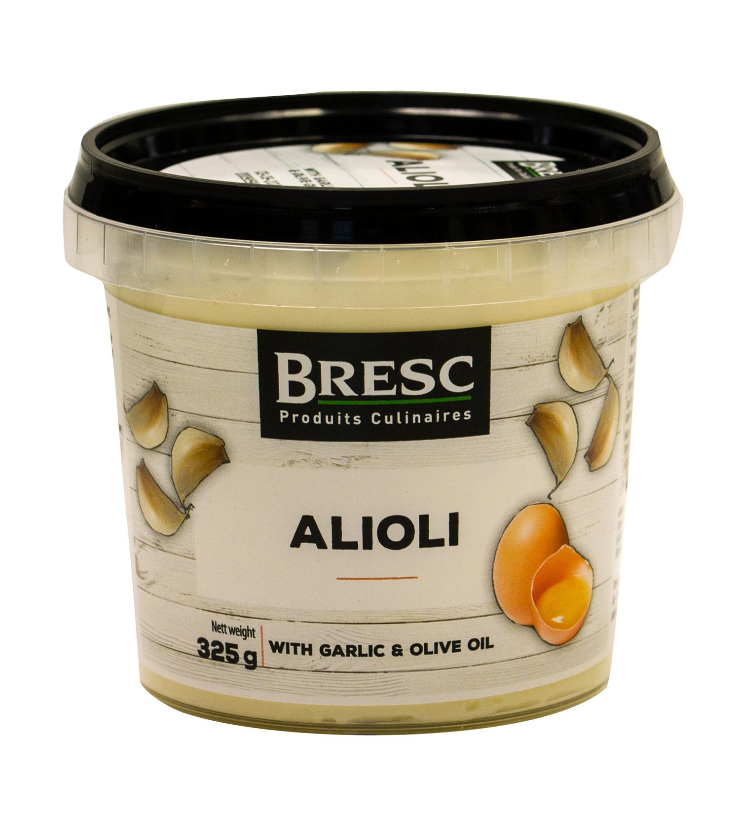Bresc Alioli Clasico - 3x325g | Authentic Spanish Garlic Dip & Aioli - Perfect for Meat & Fish Dishes - High-Quality Olive Oil - Buy Online on GoSupps.com